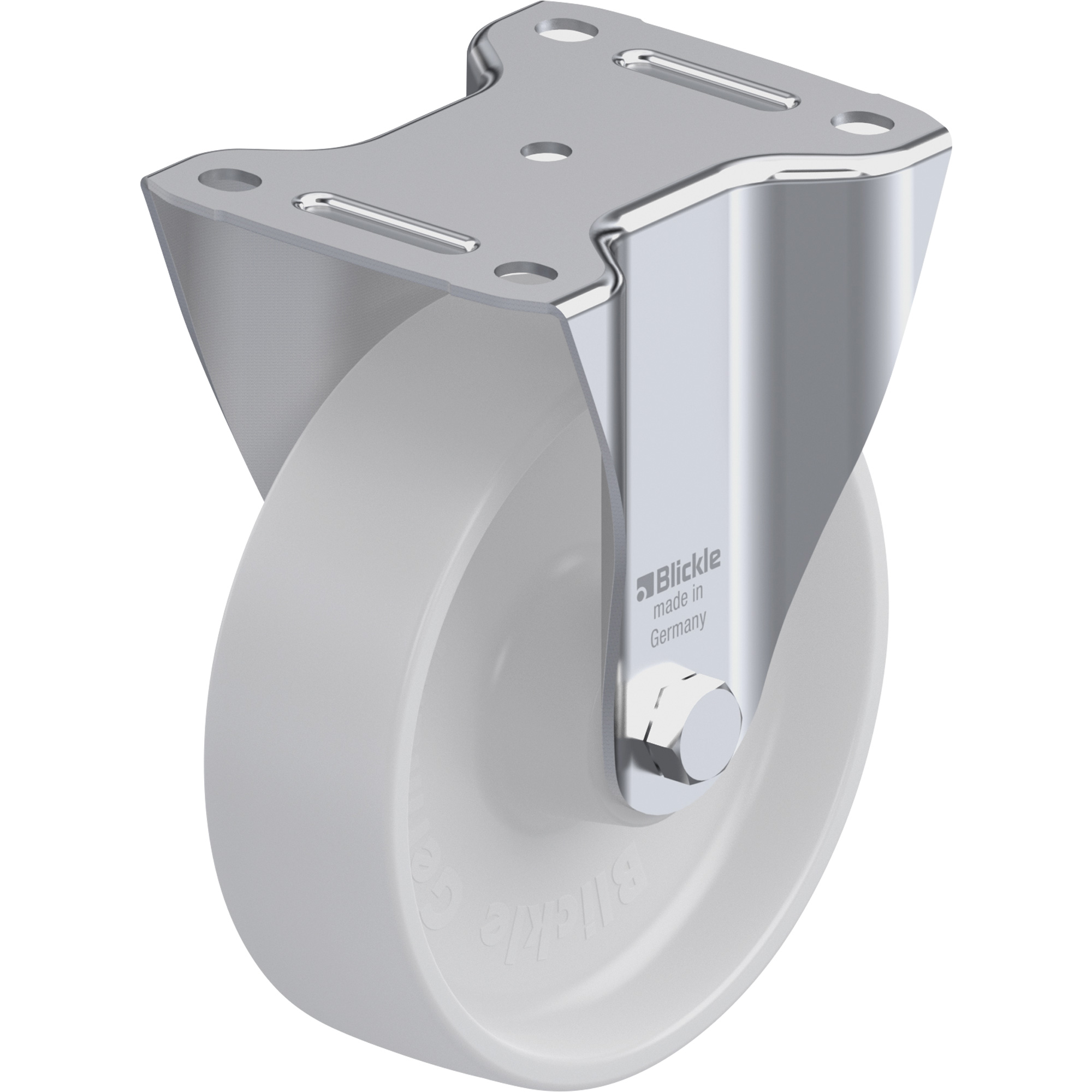 Roulette, Fixe, 6-5/16" (160,3375 mm), Nylon, 880 lb (400 kg)