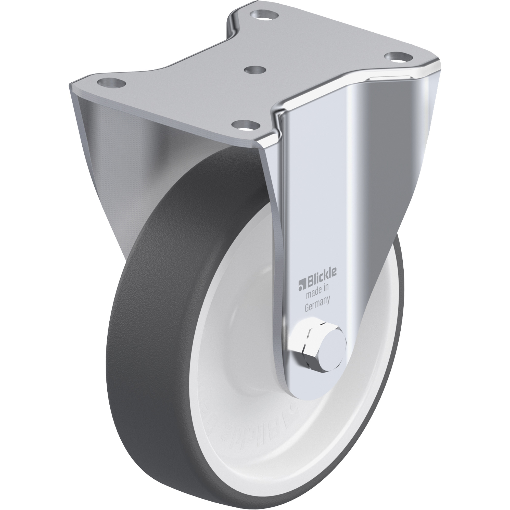Roulette, Fixe, 6-5/16" (160,3375 mm), Polyuréthane, 1210 lb (550 kg)