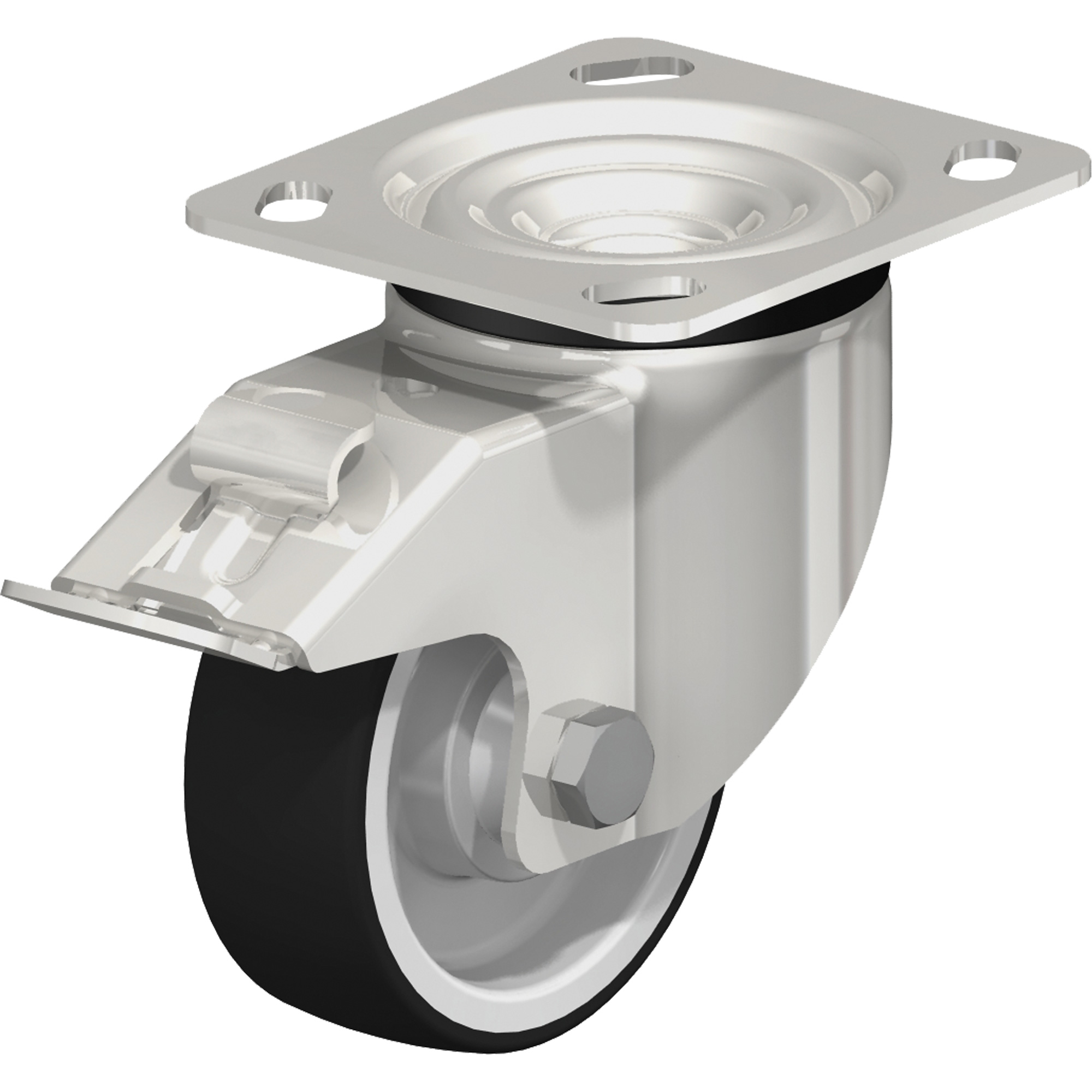 Roulette, Pivotant, 4" (101,6 mm), Polyuréthane thermoplastique, 660 lb (300 kg)