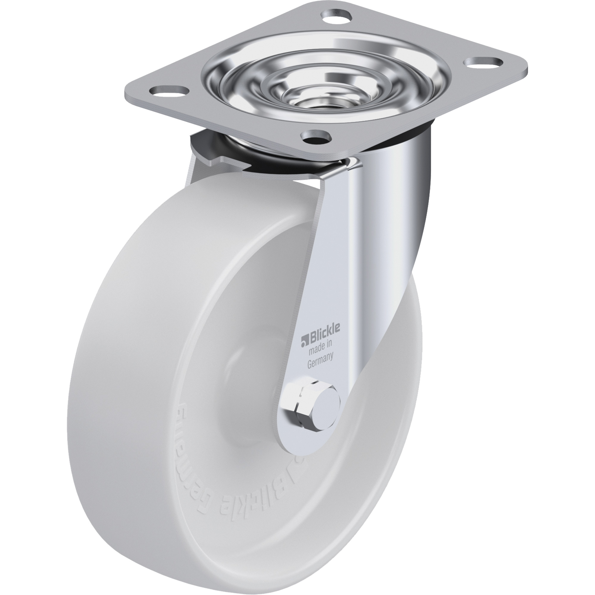 Roulette, Pivotant, 5" (127 mm), Nylon, 330 lb (150 kg)