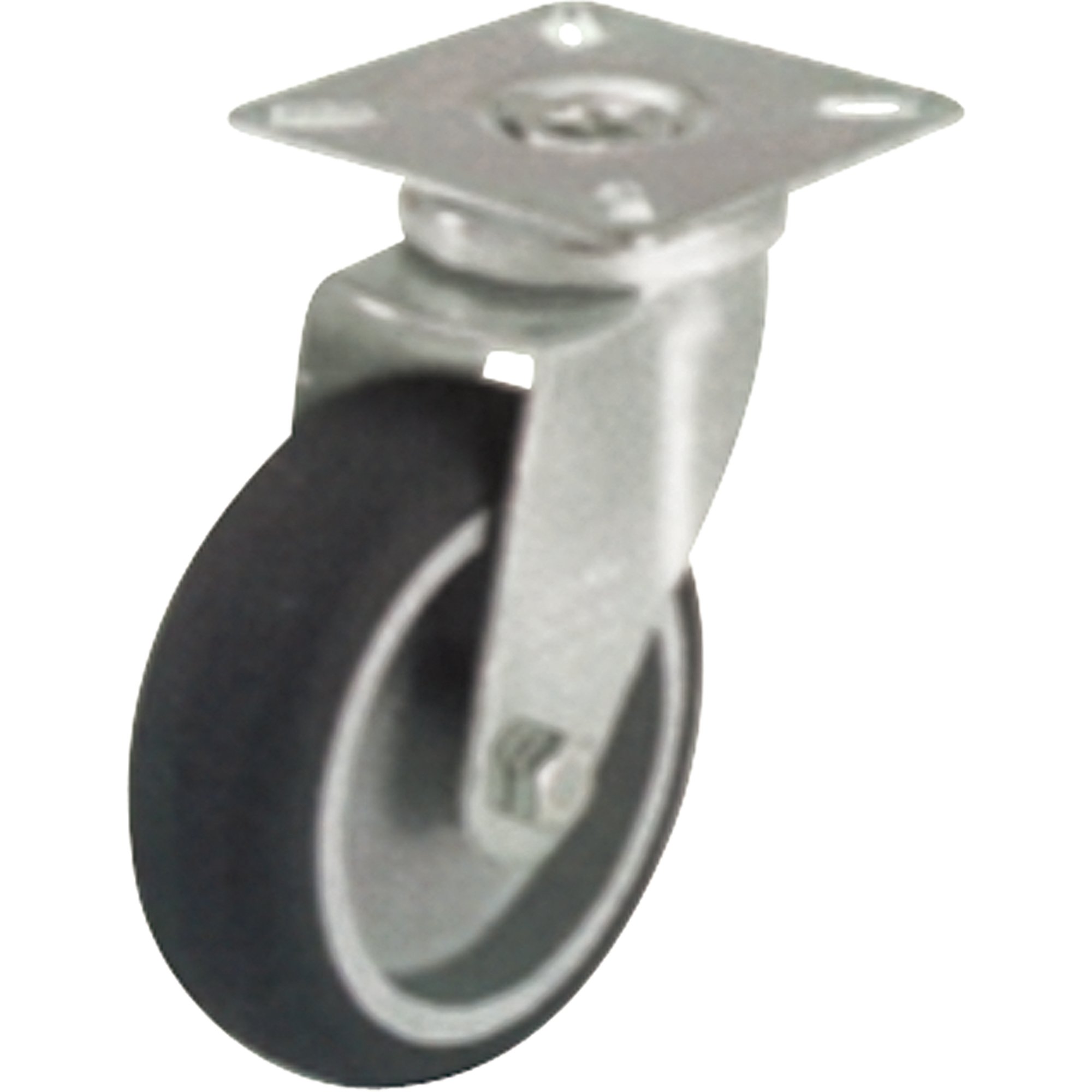 Roulette, Pivotant, 2" (51 mm), Caoutchouc thermoplastique, 110 lb (50 kg)