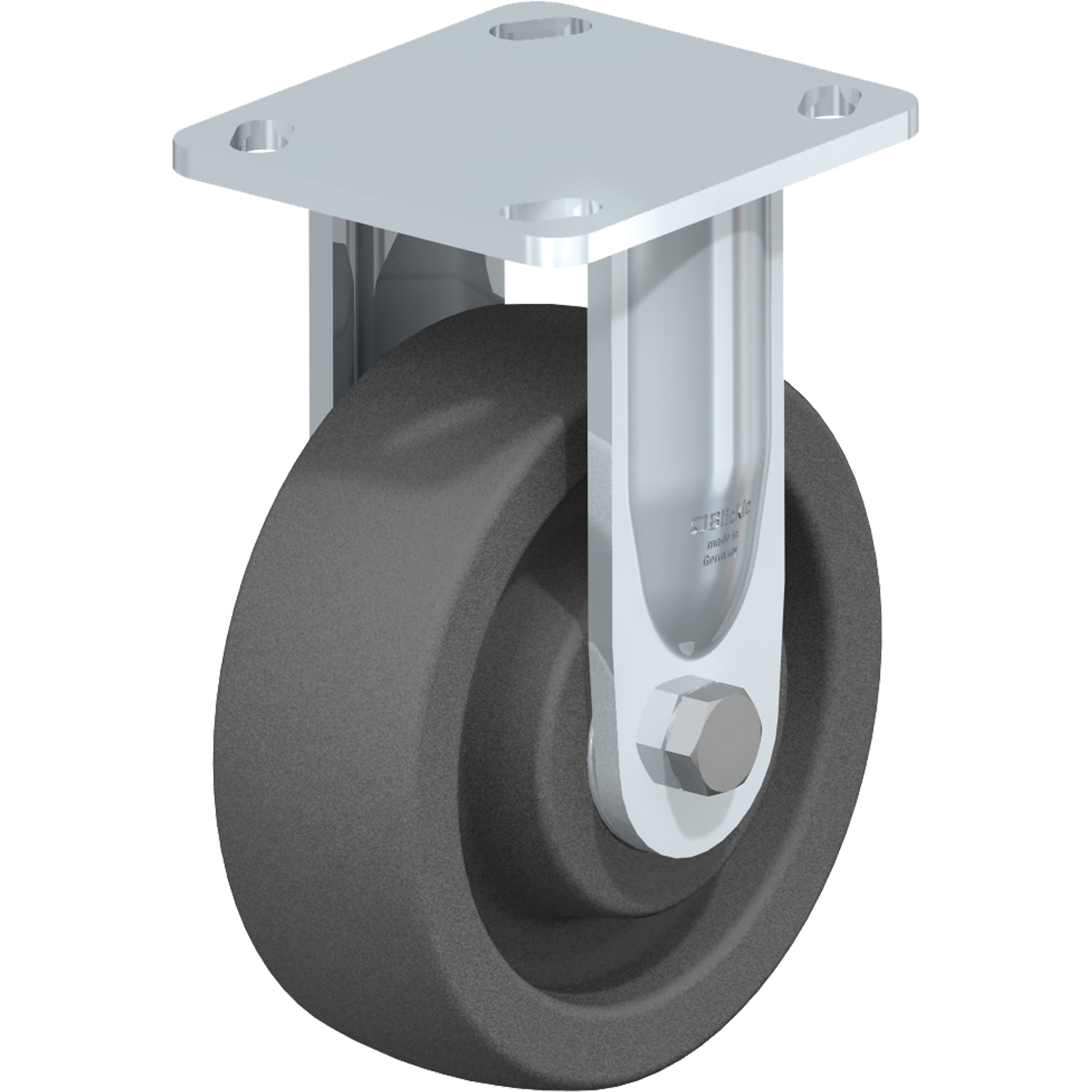 Roulette résistant aux chocs, Fixe, 6" (152,4 mm), Nylon, 1250 lb (567 kg)