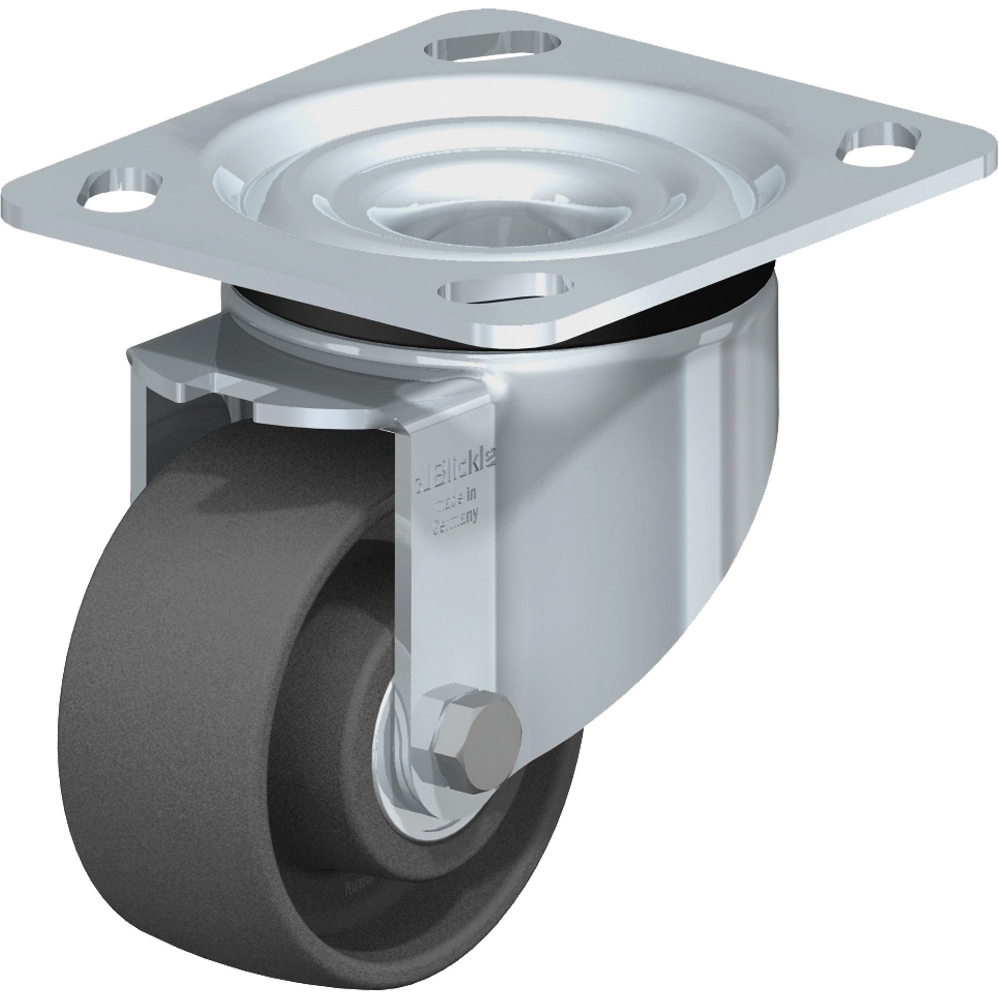 Roulette résistant aux chocs, Pivotant, 3-1/8" (79,5 mm), Nylon, 350 lb (158,8 kg)