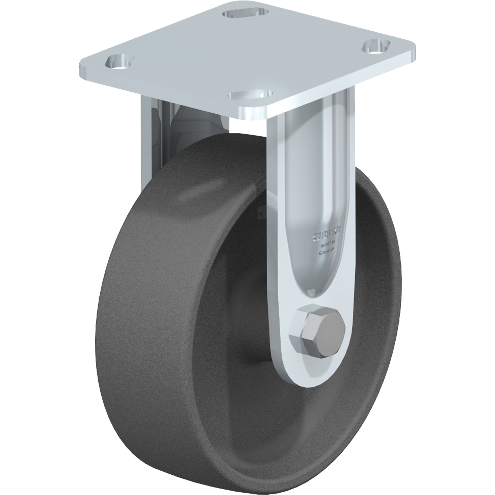 Roulette résistante aux chocs, Fixe, 6" (152,4 mm), Nylon, 660 lb (300 kg)