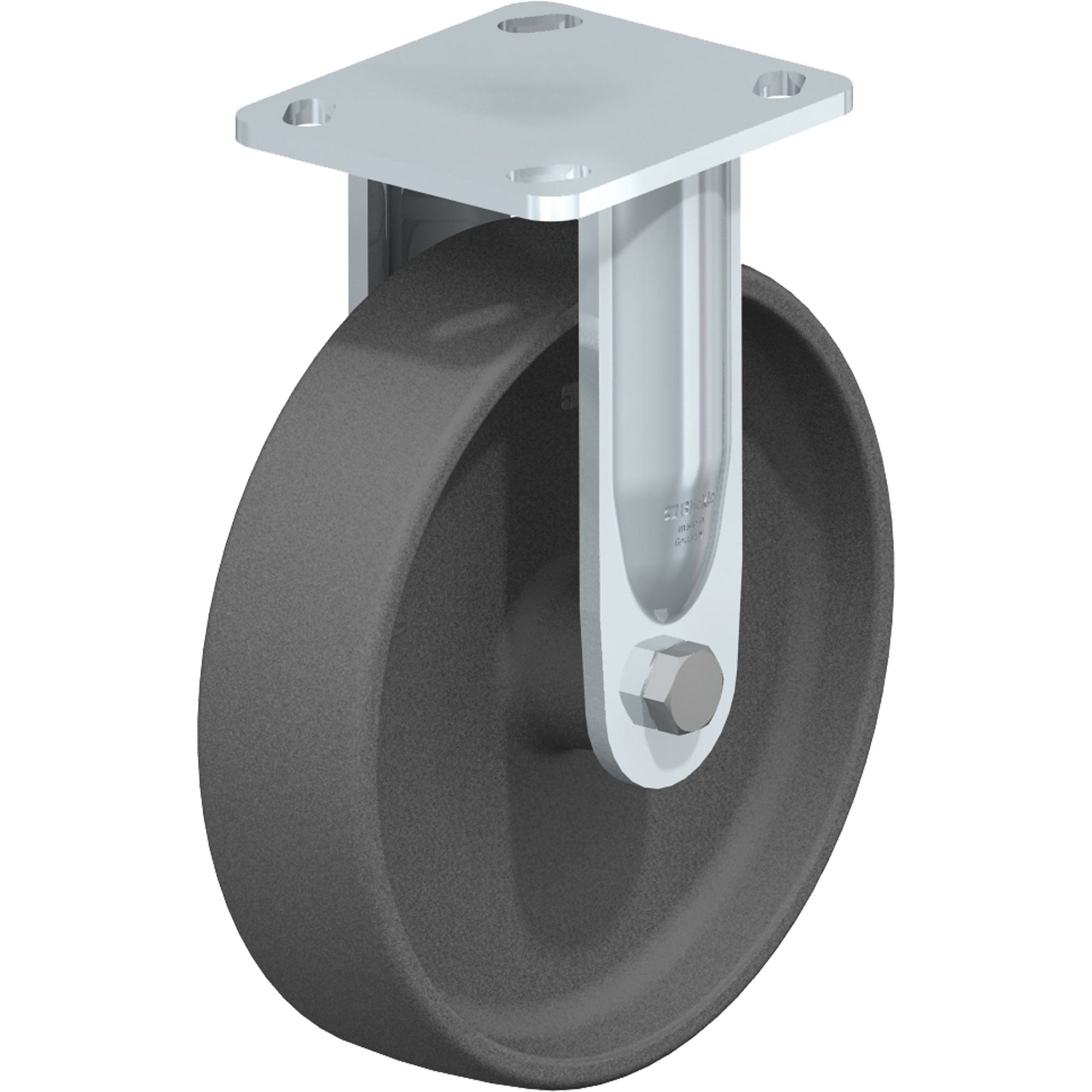 Roulette résistante aux chocs, Fixe, 8" (203,2 mm), Nylon, 660 lb (300 kg)