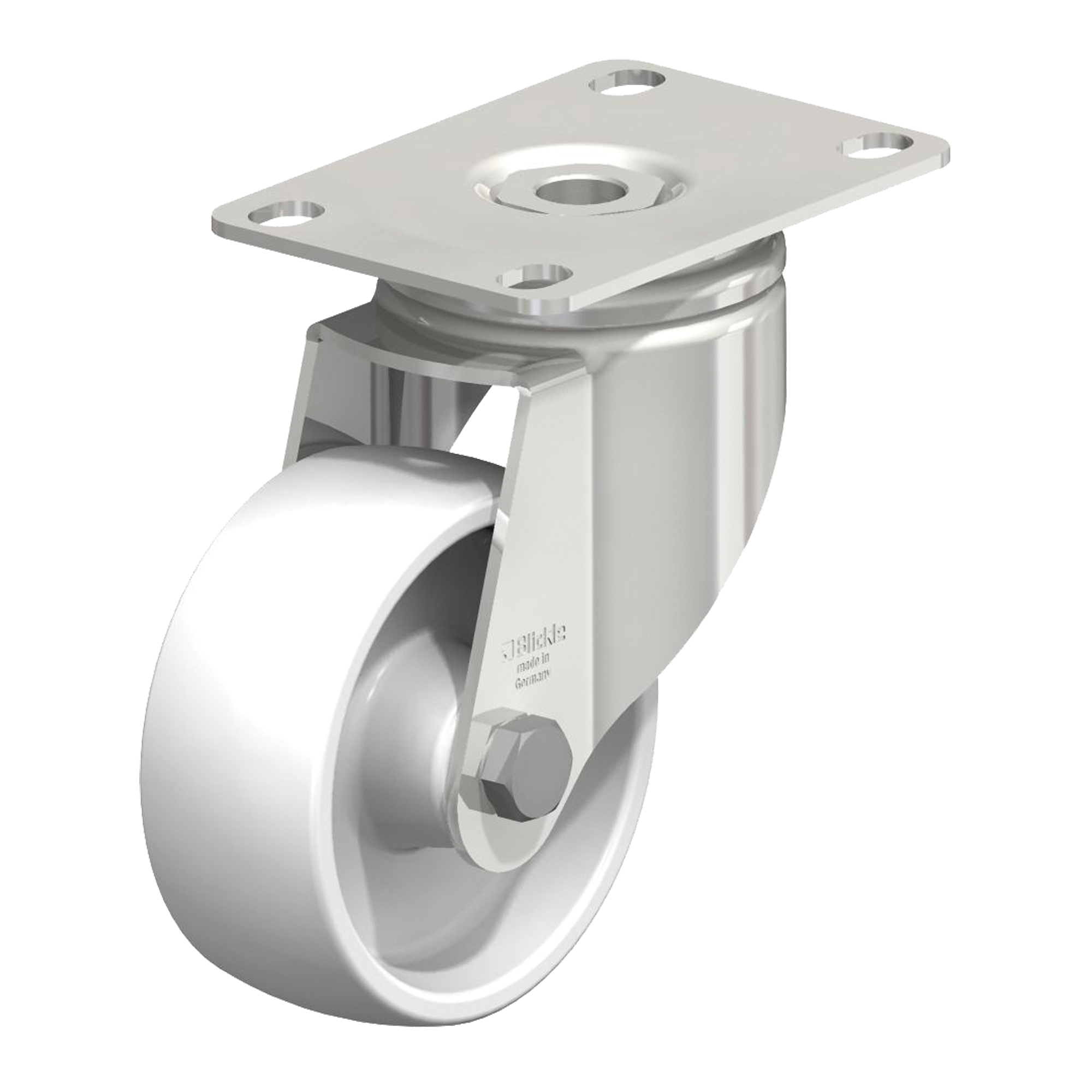 Roulette résistante aux chocs, Pivotant, 3-1/8" (79,5 mm), Nylon, 265 lb (120 kg)