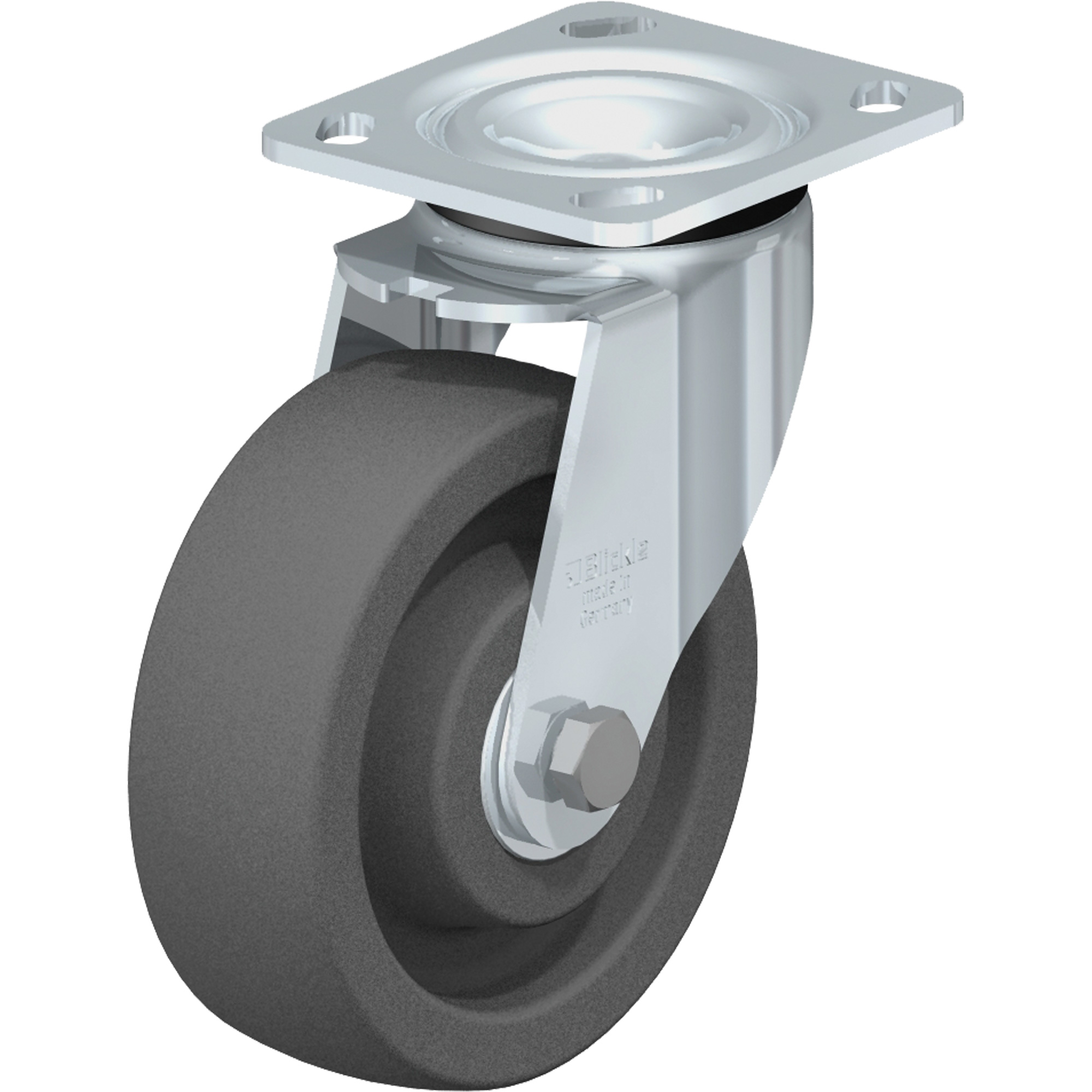 Roulette résistante aux chocs, Pivotant, 6" (152,4 mm), Nylon, 1250 lb (567 kg)