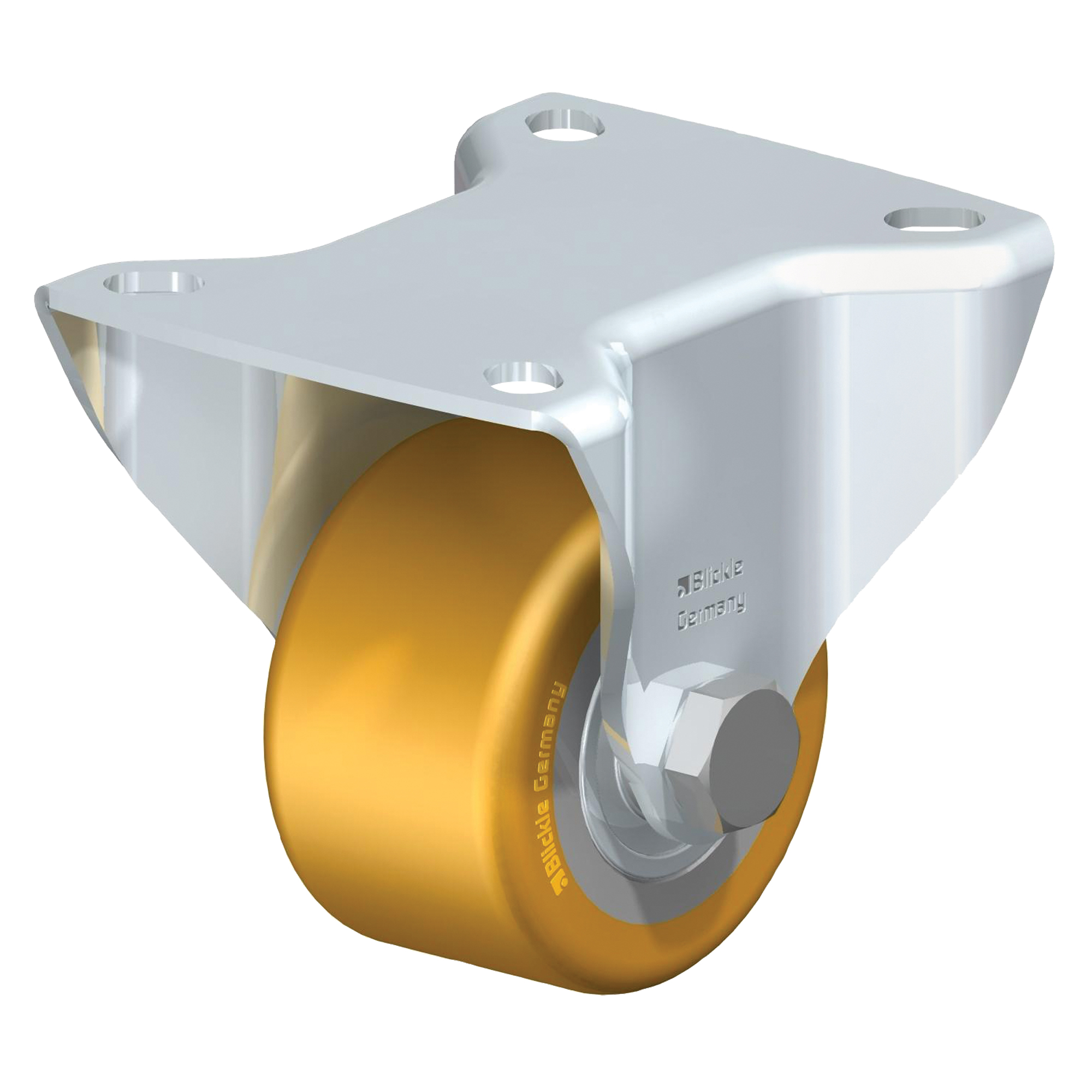 Roulette surbaissée, Fixe, 2-1/2" (63,5 mm), Polyuréthane, 440 lb (199,58 kg)