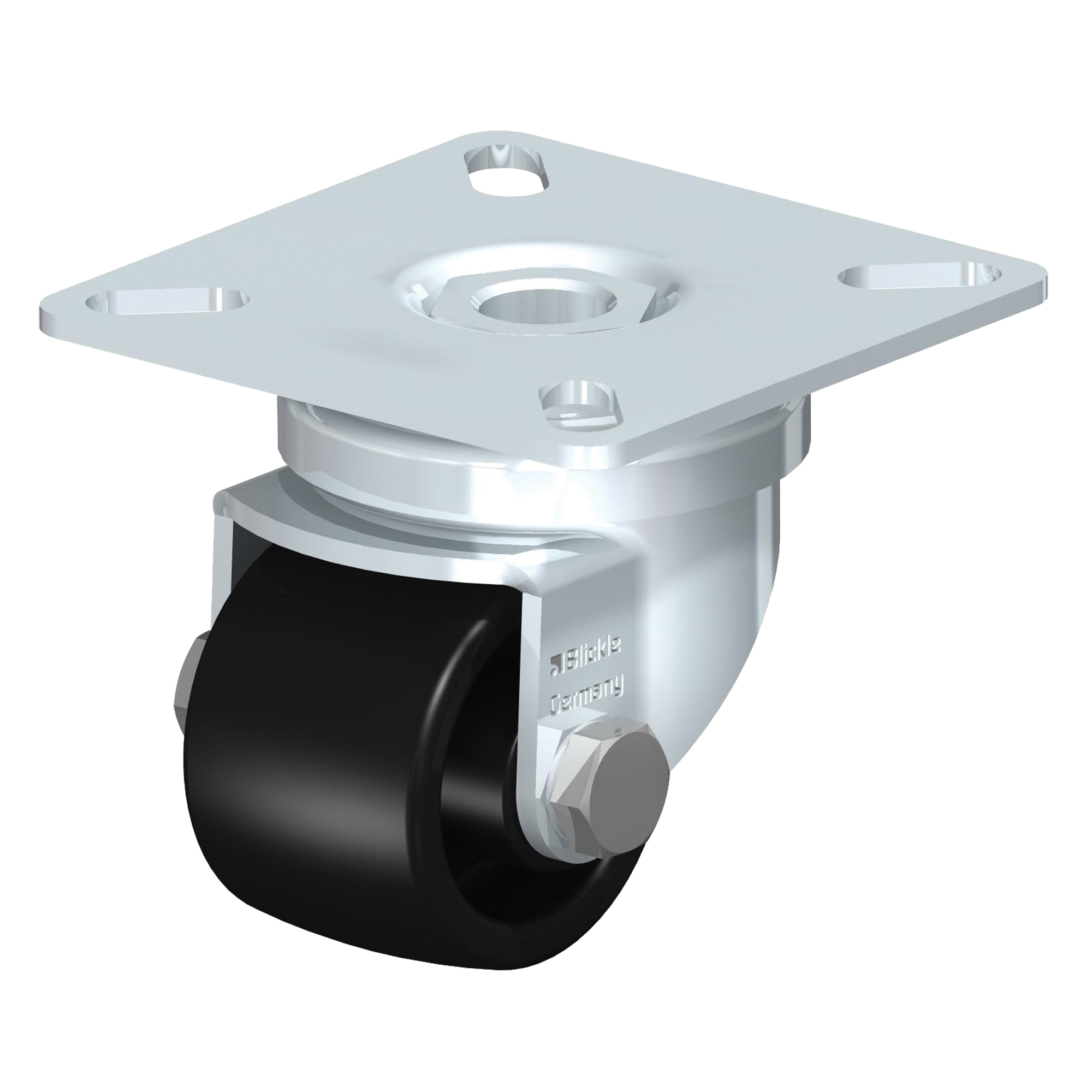 Roulette surbaissée, Pivotant, 1-3/8" (35 mm), Nylon, 165 lb (75 kg)