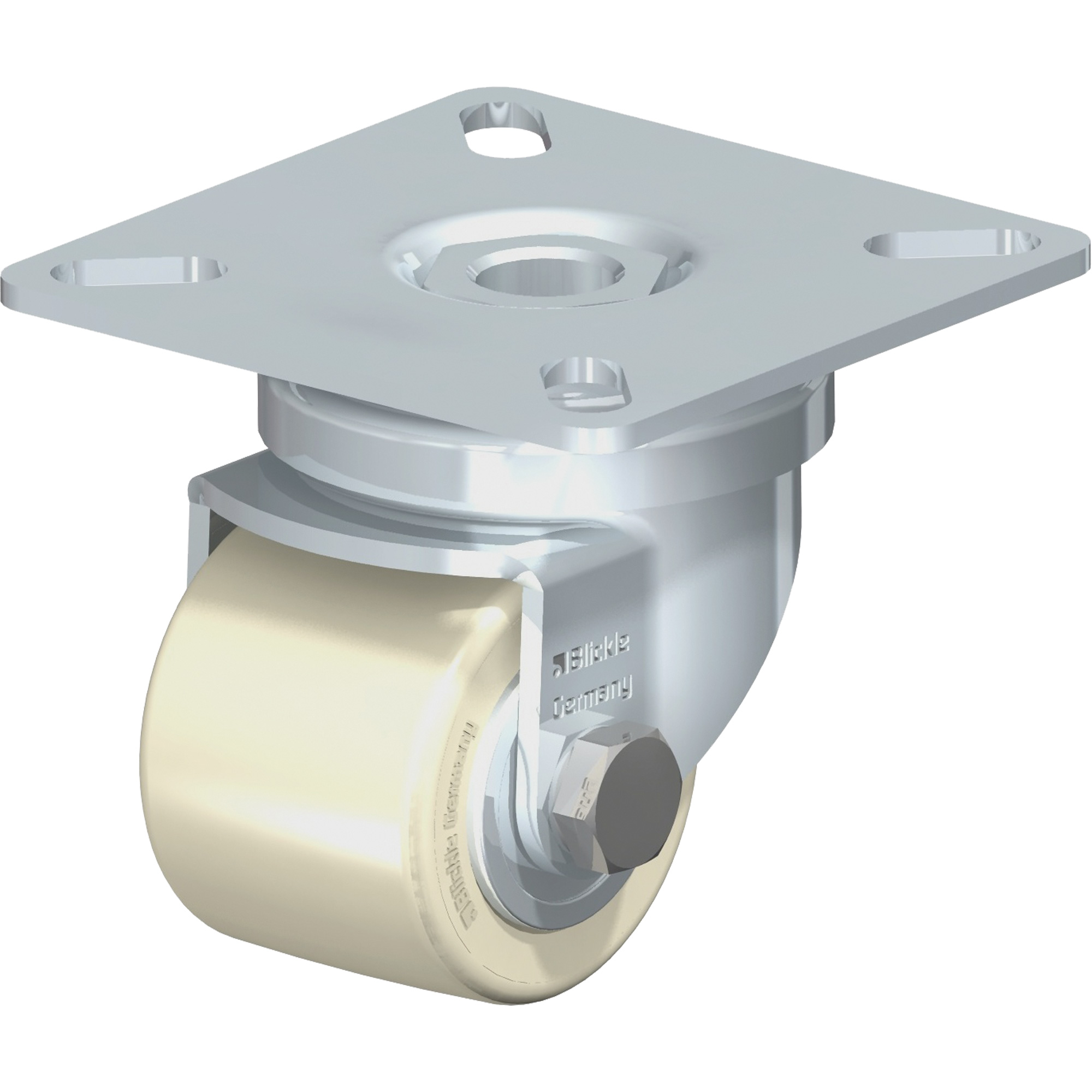 Roulette surbaissée, Pivotant, 1-3/8" (35 mm), Nylon, 220 lb (100 kg)