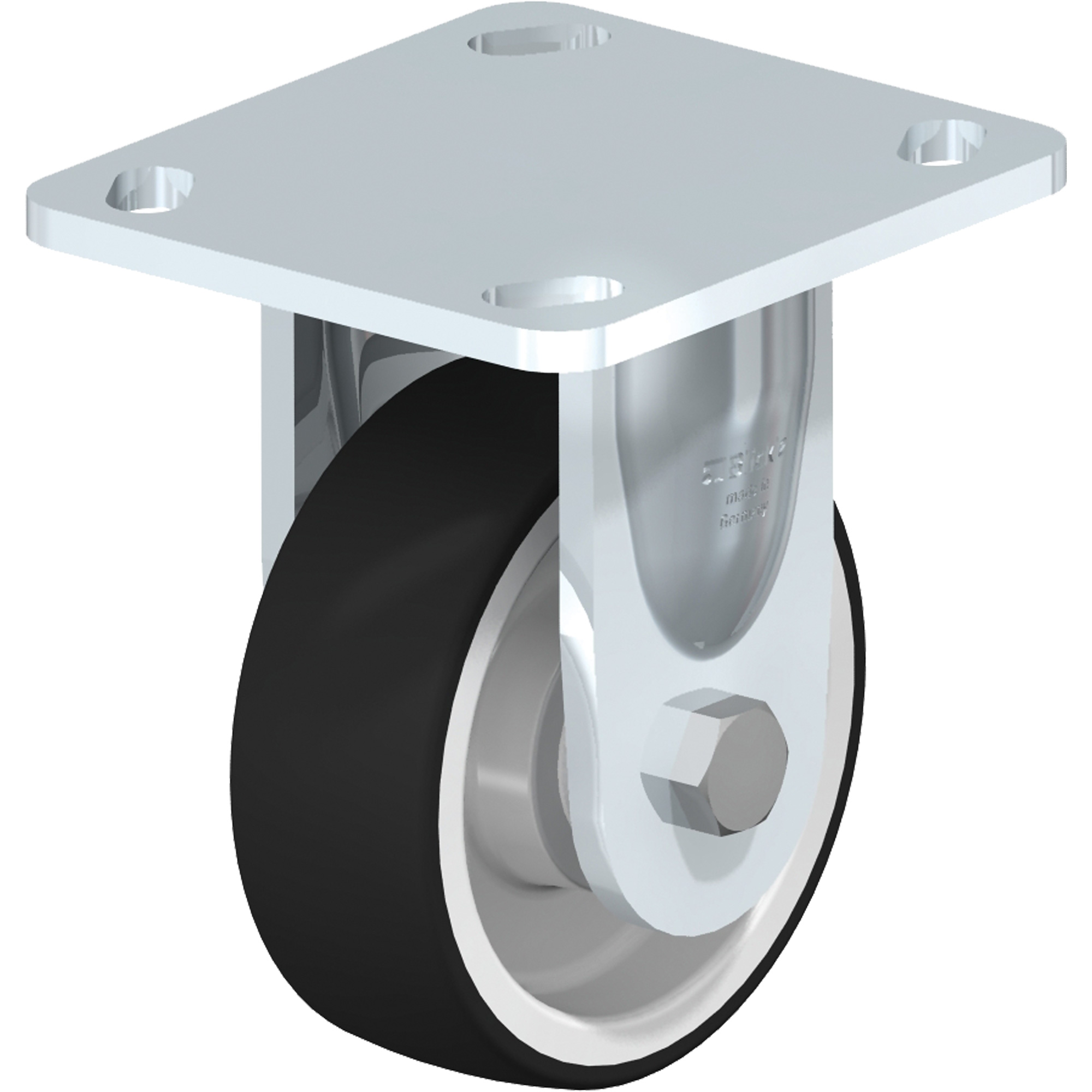 Roulettes robustes sans cheville, Fixe, 4" (101,6 mm), Polyuréthane thermoplastique, 660 lb (300 kg)