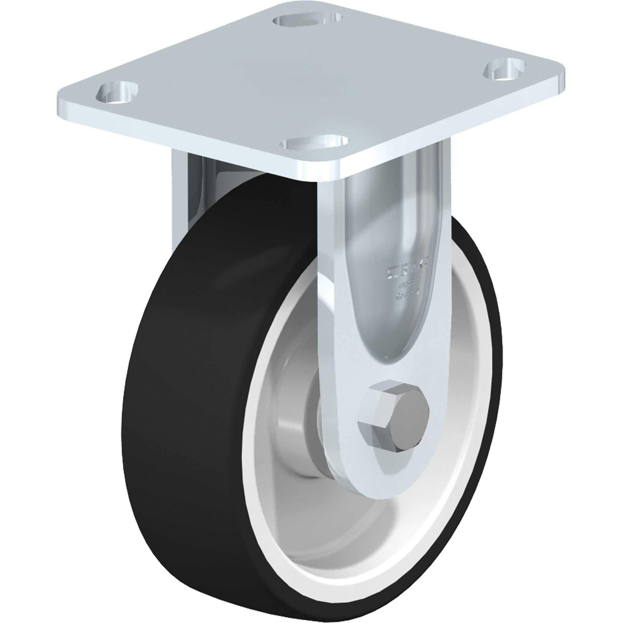 Roulettes robustes sans cheville, Fixe, 5" (127 mm), Polyuréthane thermoplastique, 770 lb (349 kg)