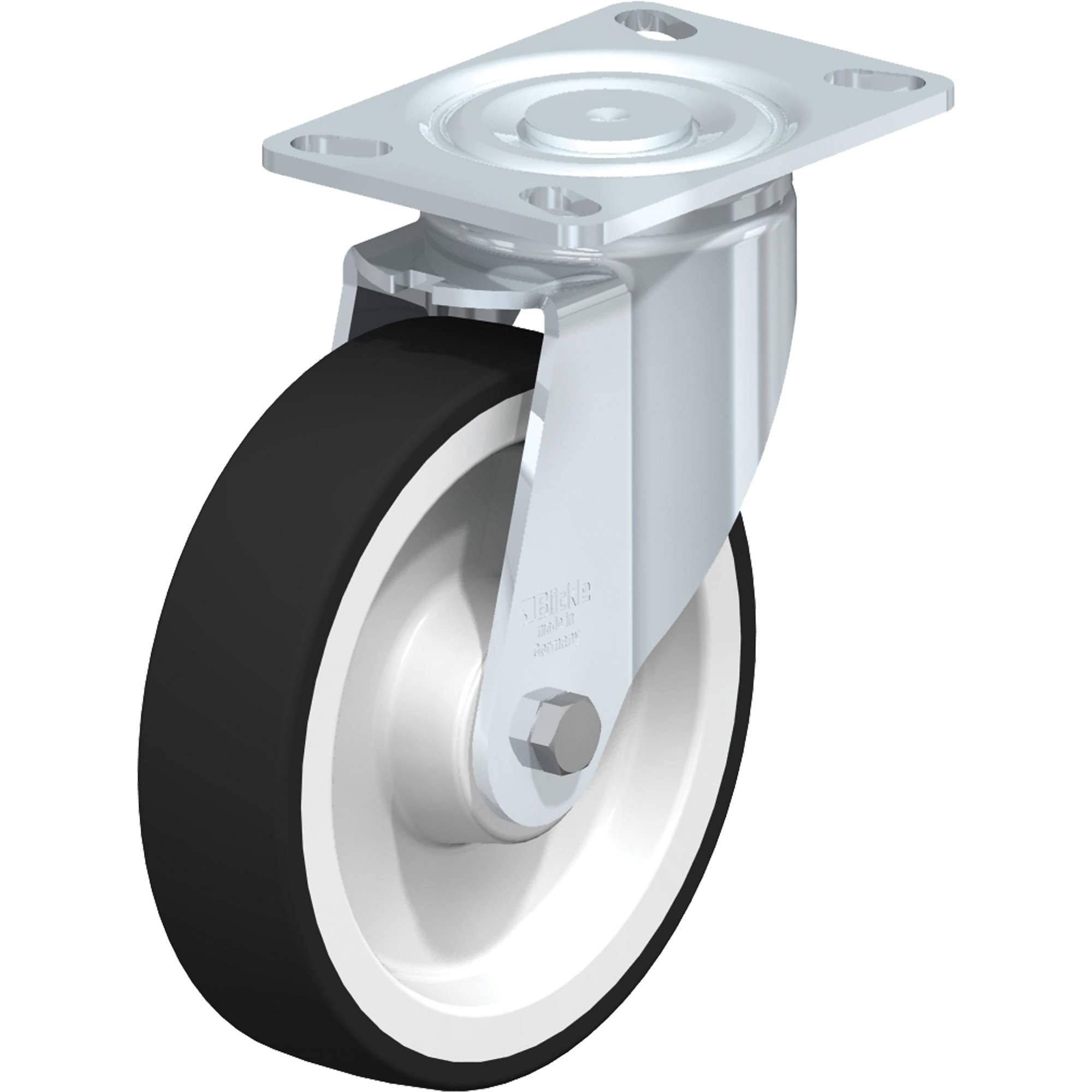 Roulettes robustes sans cheville, Pivotant, 8" (203,2 mm), Polyuréthane thermoplastique, 1760 lb (798,32 kg)