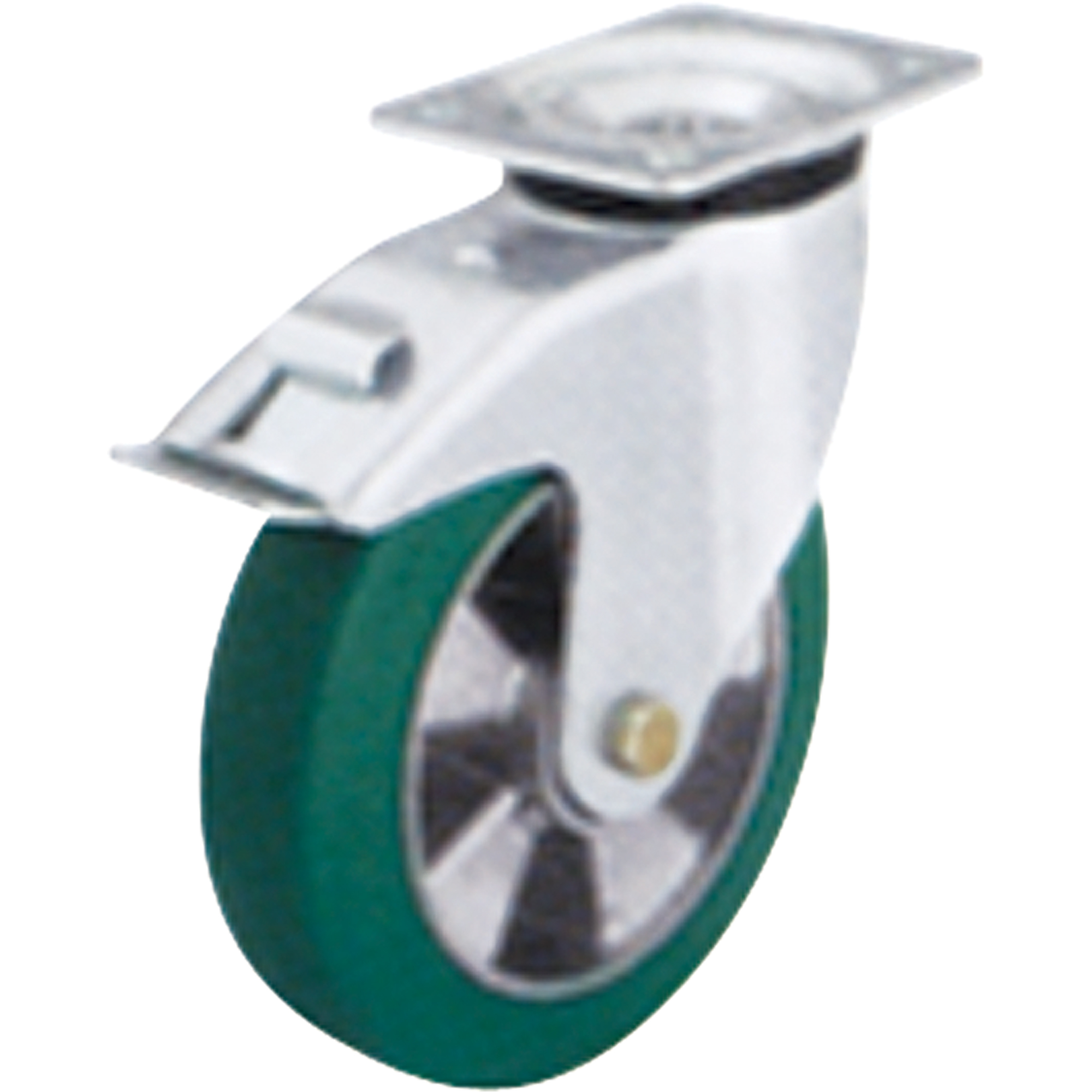 Roulettes SofthaneMD pour charges moyennes, Pivotant avec frein, 5" (127 mm), Polyuréthane,