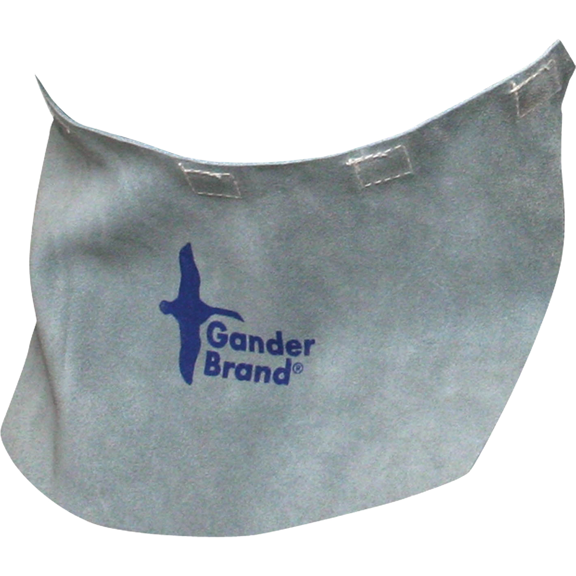 Casque de soudage à bavette en cuir refendu de marque Gander, Gris perle