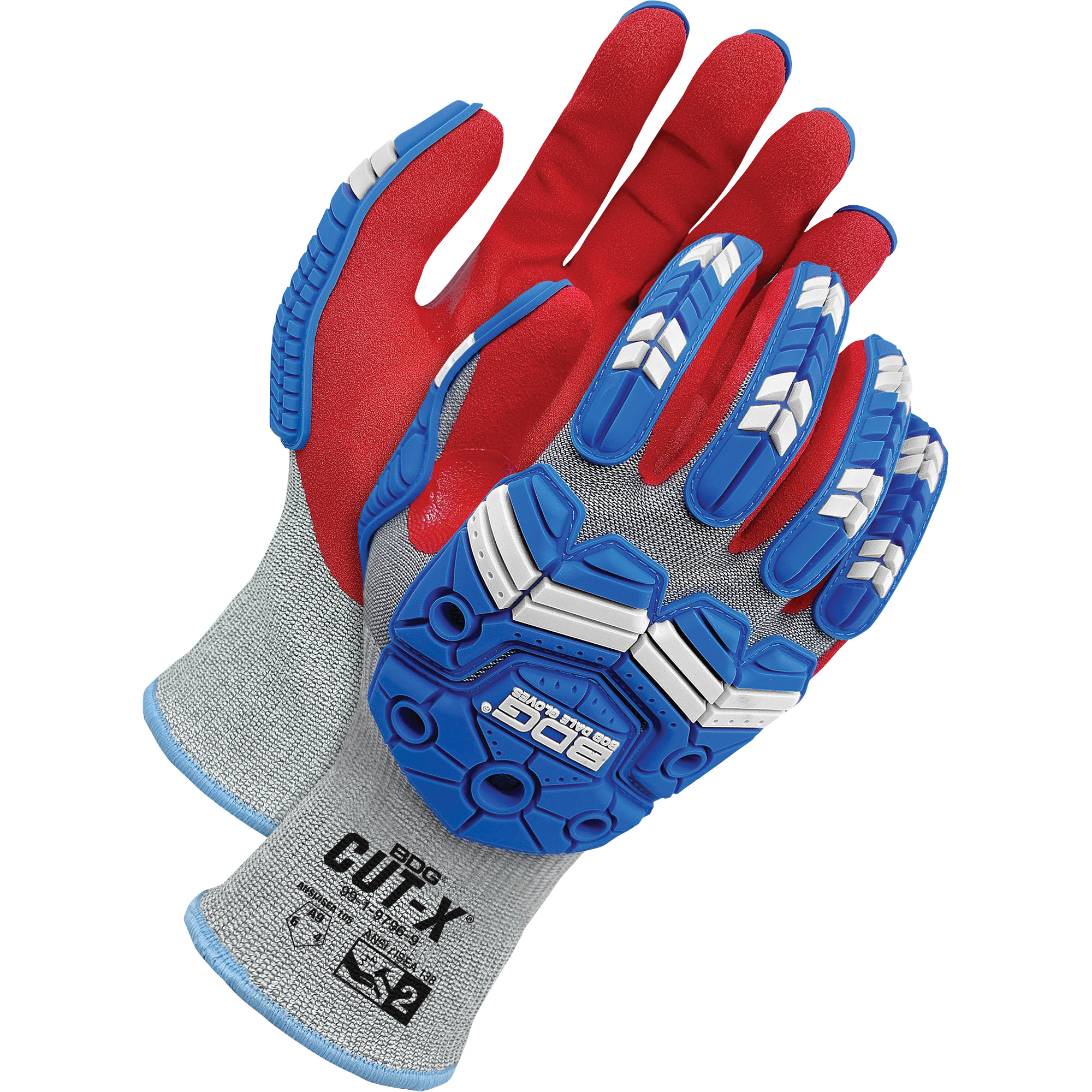 Gants antichocs résistants à la coupe pour écrans tactiles Cut-XMD, 6, Paume en Mousse de nitrile, Poignet Élastique