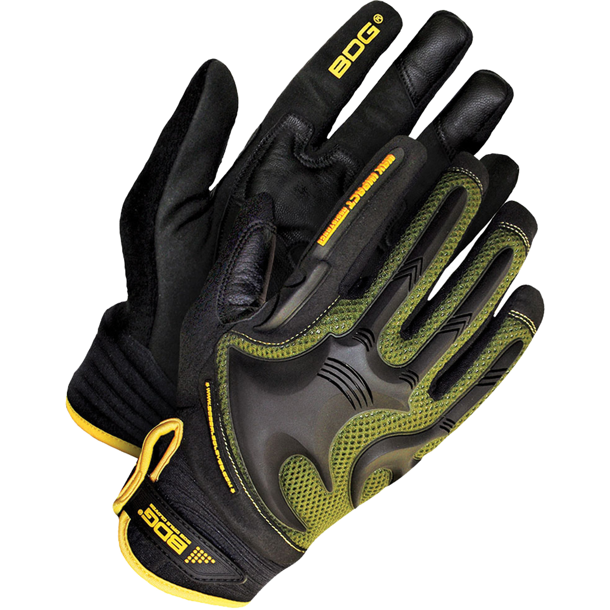 Gants antichocs X-SiteMC, 2T-Grand, Paume en Synthétique, Poignet Boucle et crochet