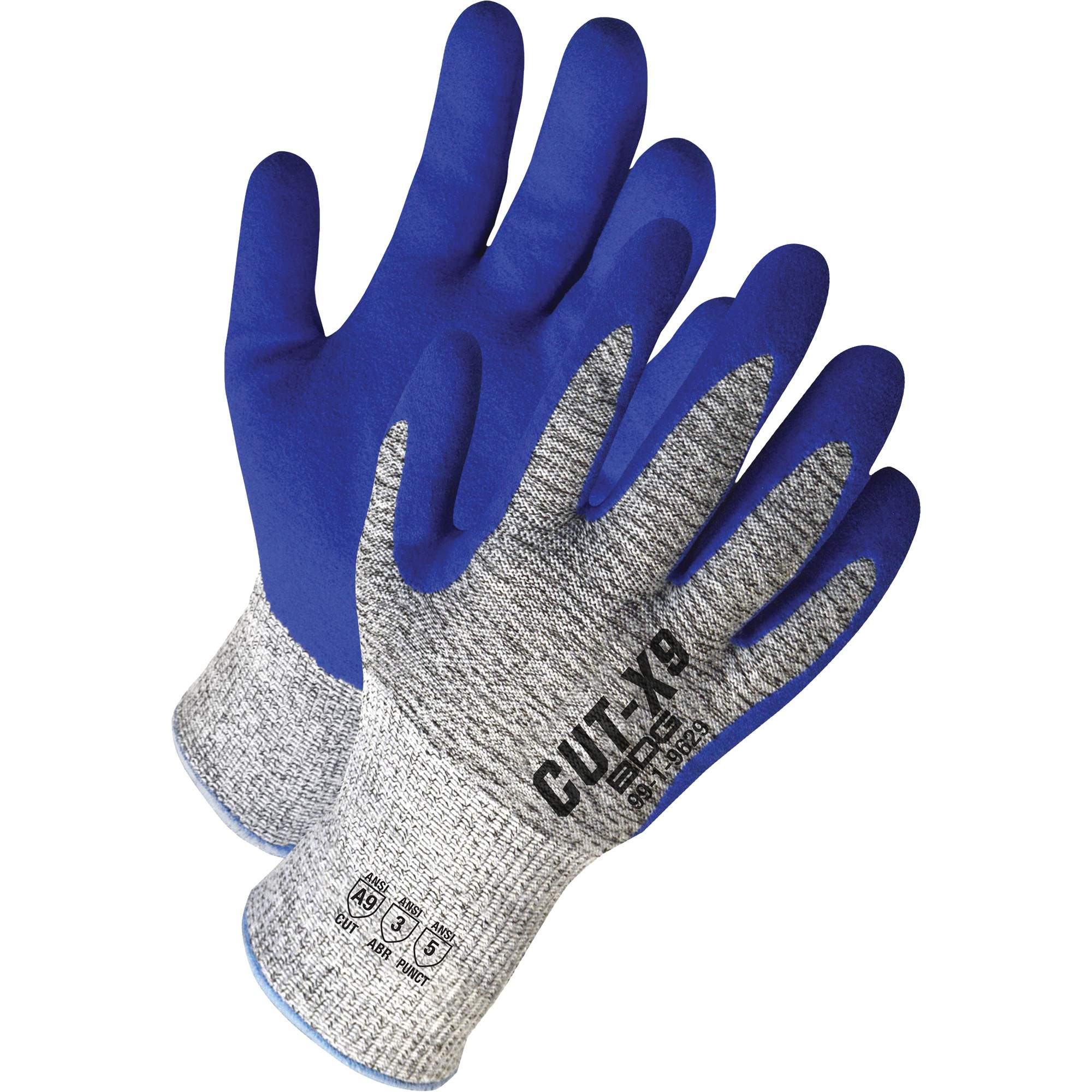 Gants avec poignet ourlé en tricot élastique Cut-XMD, Taille 13, Calibre 13, Revêtement Nitrile, Enveloppe en PEHP, ASTM ANSI niveau A9