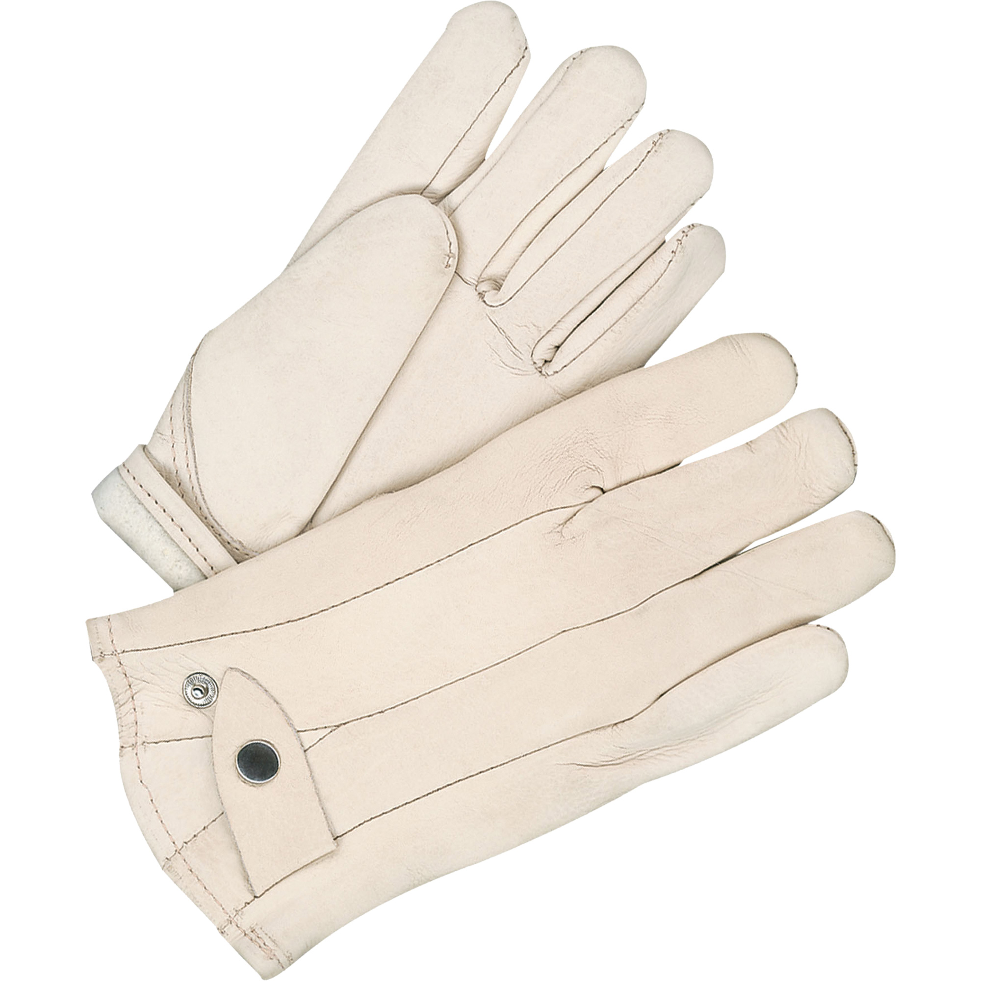 Gants classiques de cordeur, 8, Paume Cuir fleur de vache, Doubleure Molleton