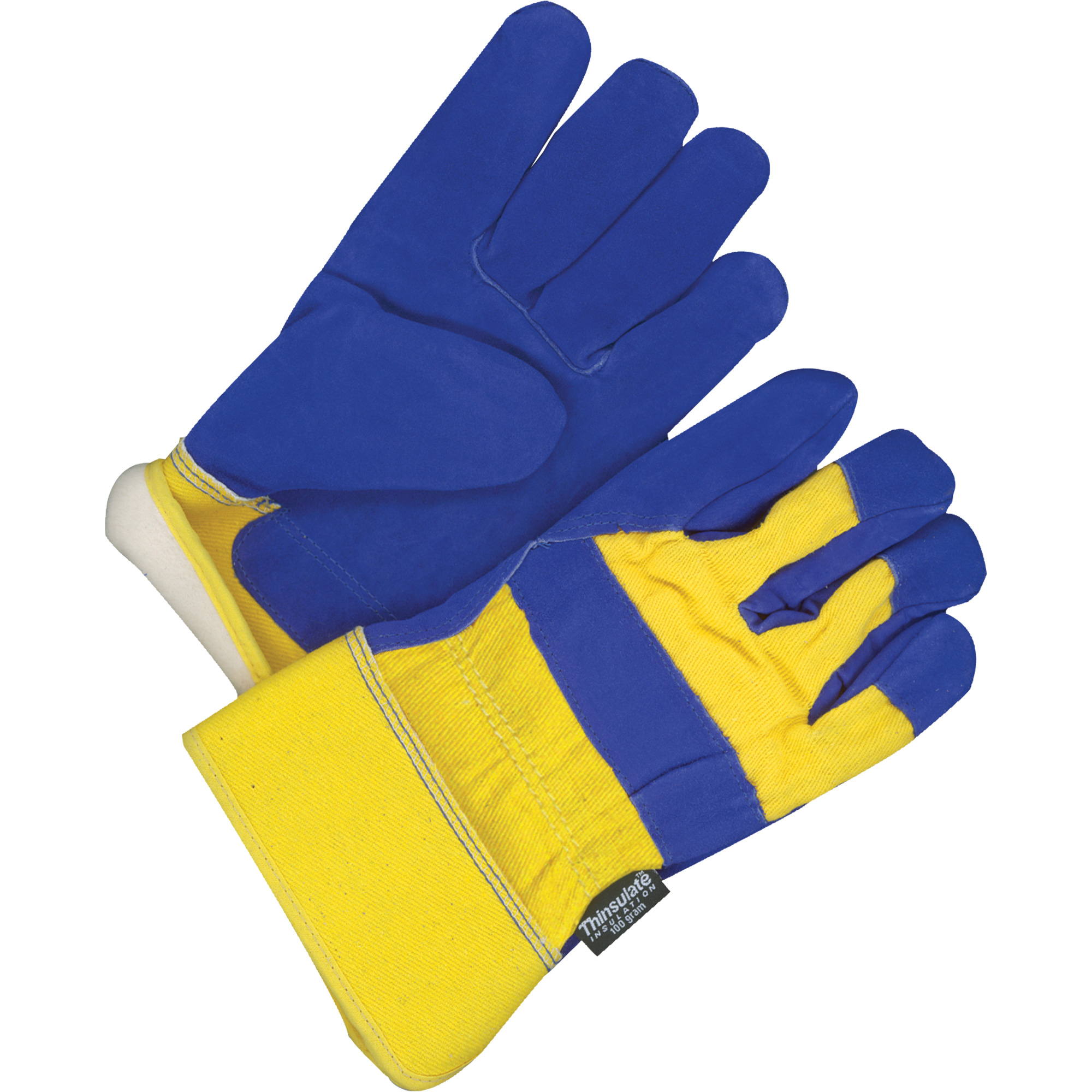 Gants d'ajusteur, 2T-Grand, Paume en Cuir de vache refendu, Doublure en ThinsulateMC