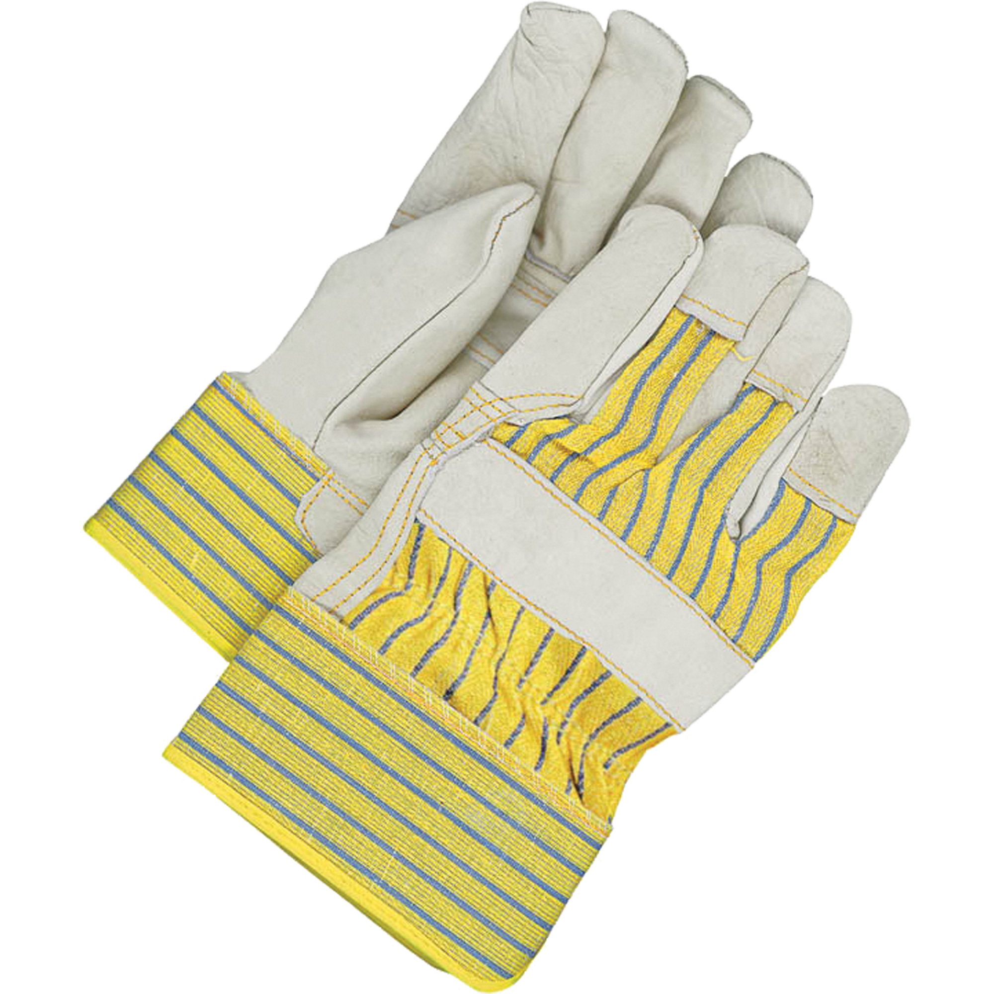 Gants d'ajusteur avec paume renforcée, Taille unique, Paume en Cuir fleur de vache, Doublure en Molleton