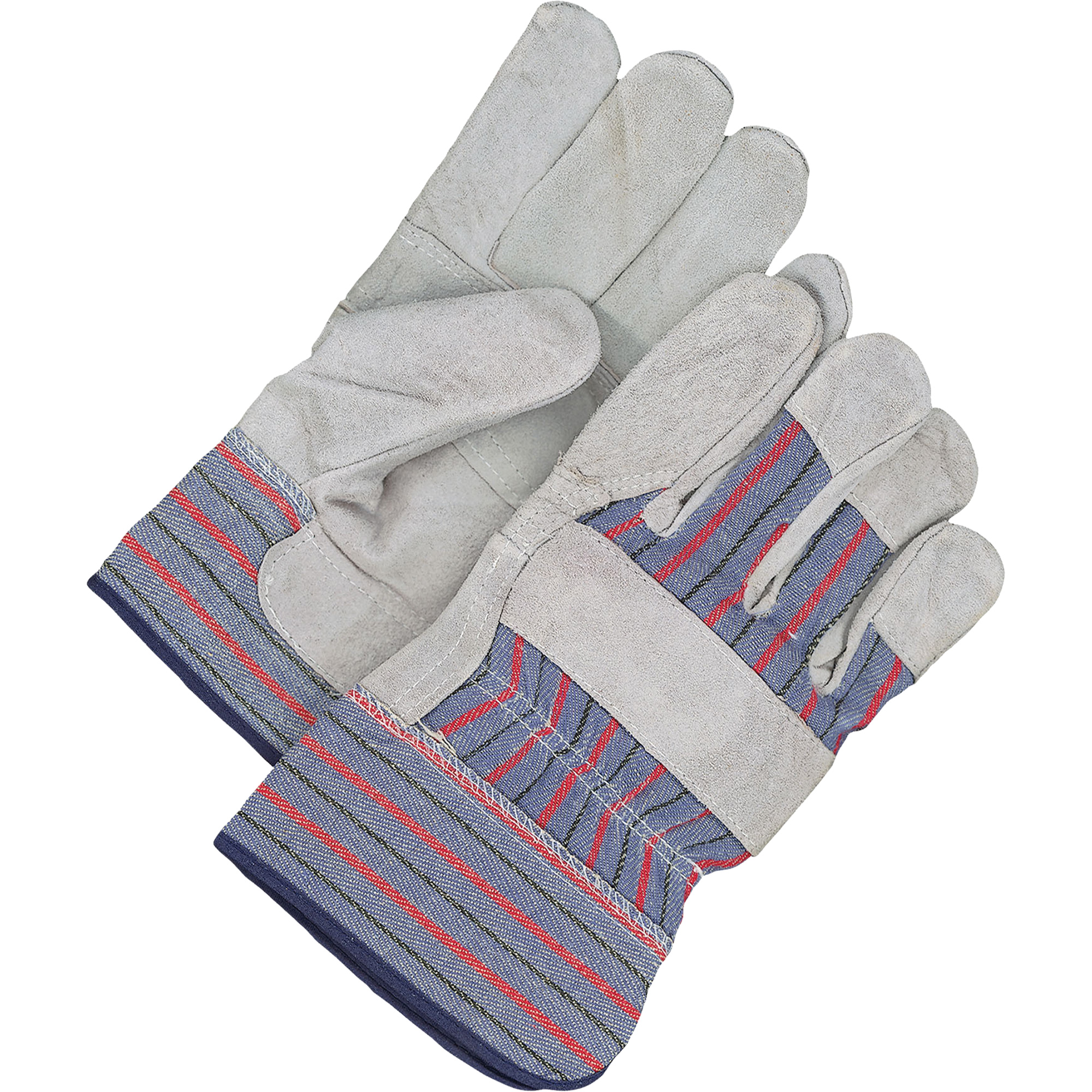Gants d'ajusteur classiques avec paume renforcée, Taille unique, Paume en Cuir de vache refendu, Doublure en Molleton