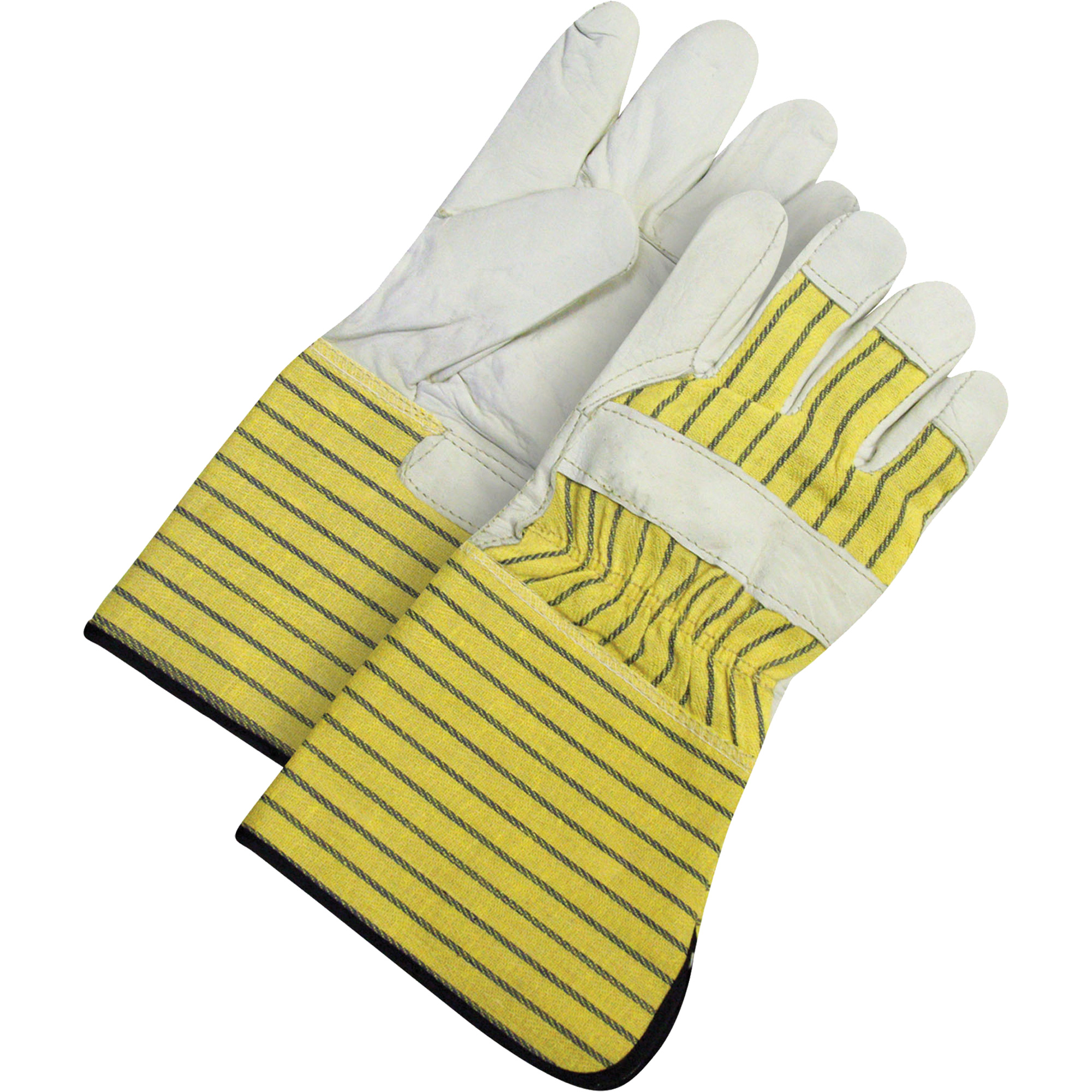 Gants d'ajusteur classiques avec poignet de 5", Taille unique, Paume en Cuir fleur de vache, Doublure en Molleton