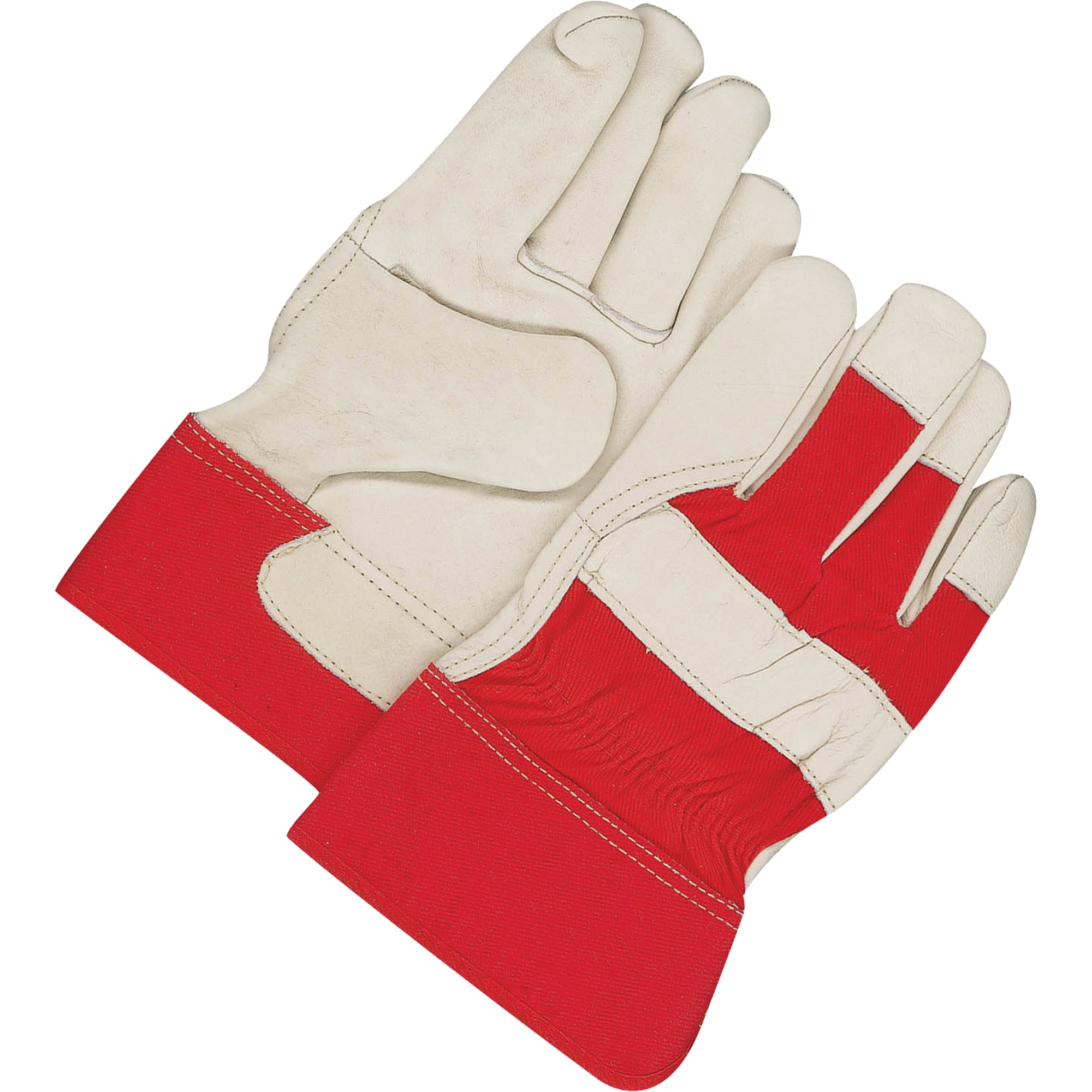 Gants d'ajusteur classiques, T-Grand, Paume en Cuir fleur de vache, Doublure en Molleton