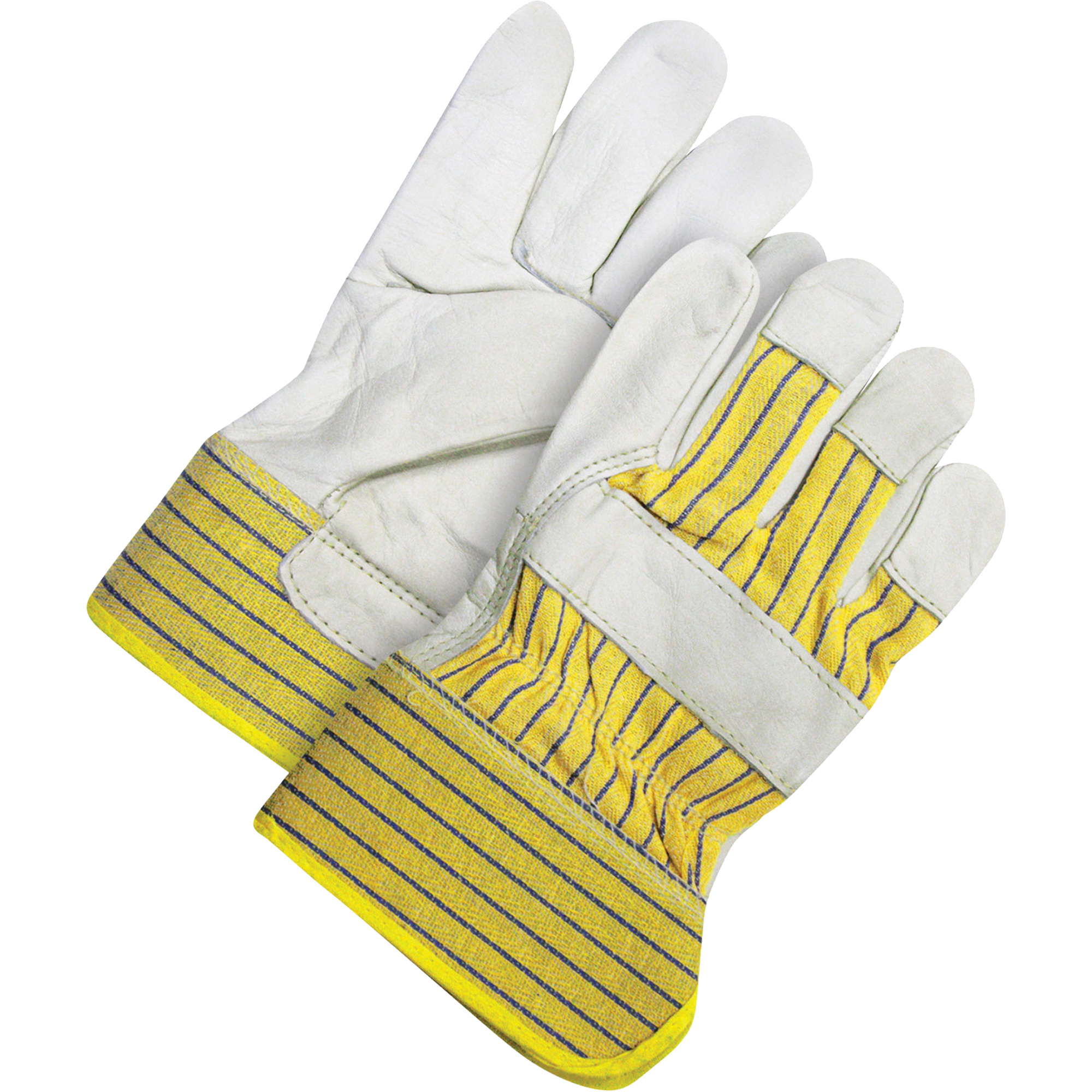 Gants d'ajusteur classiques, Taille unique, Paume en Cuir fleur de vache, Doublure en Molleton