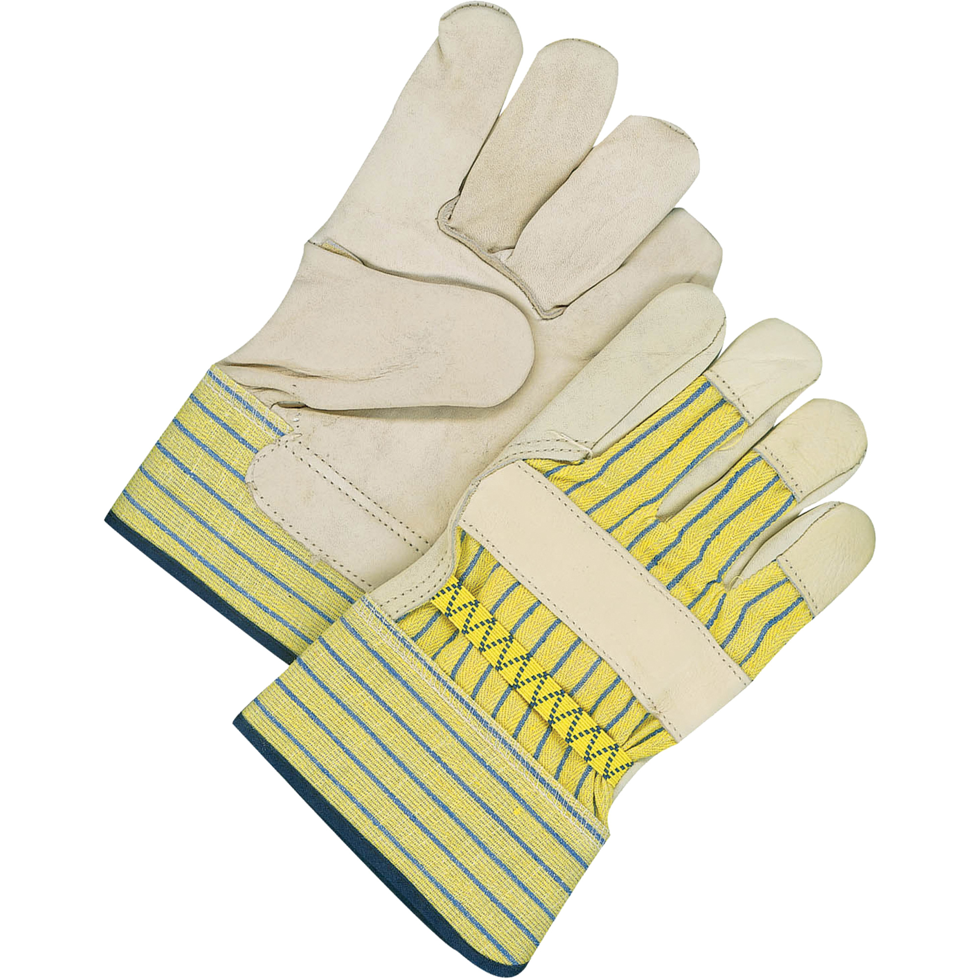 Gants d'ajusteur classiques, Taille unique, Paume en Cuir fleur de vache, Doublure en Molleton