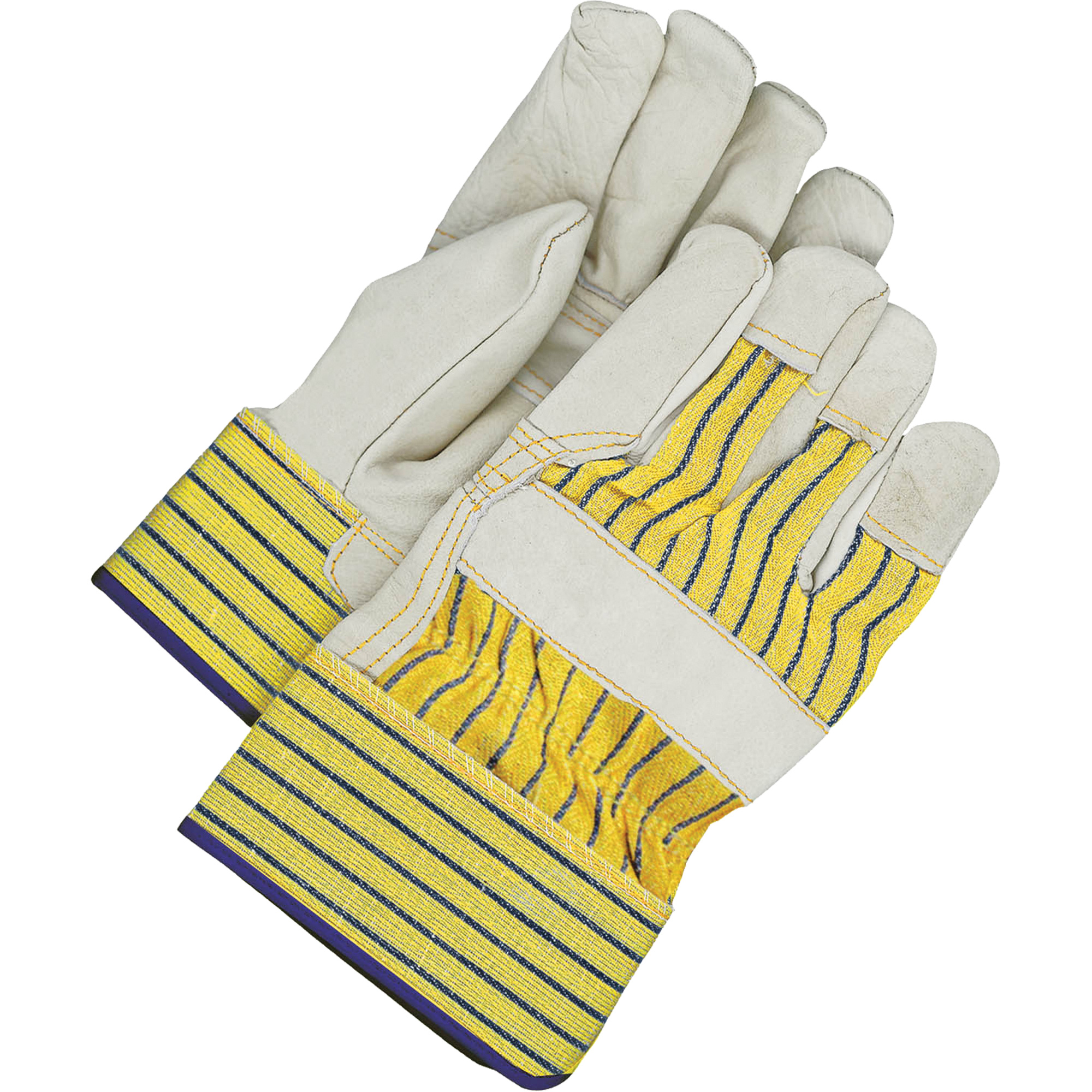 Gants d'ajusteur classiques, Taille unique, Paume en Cuir fleur de vache, Doublure en Molleton