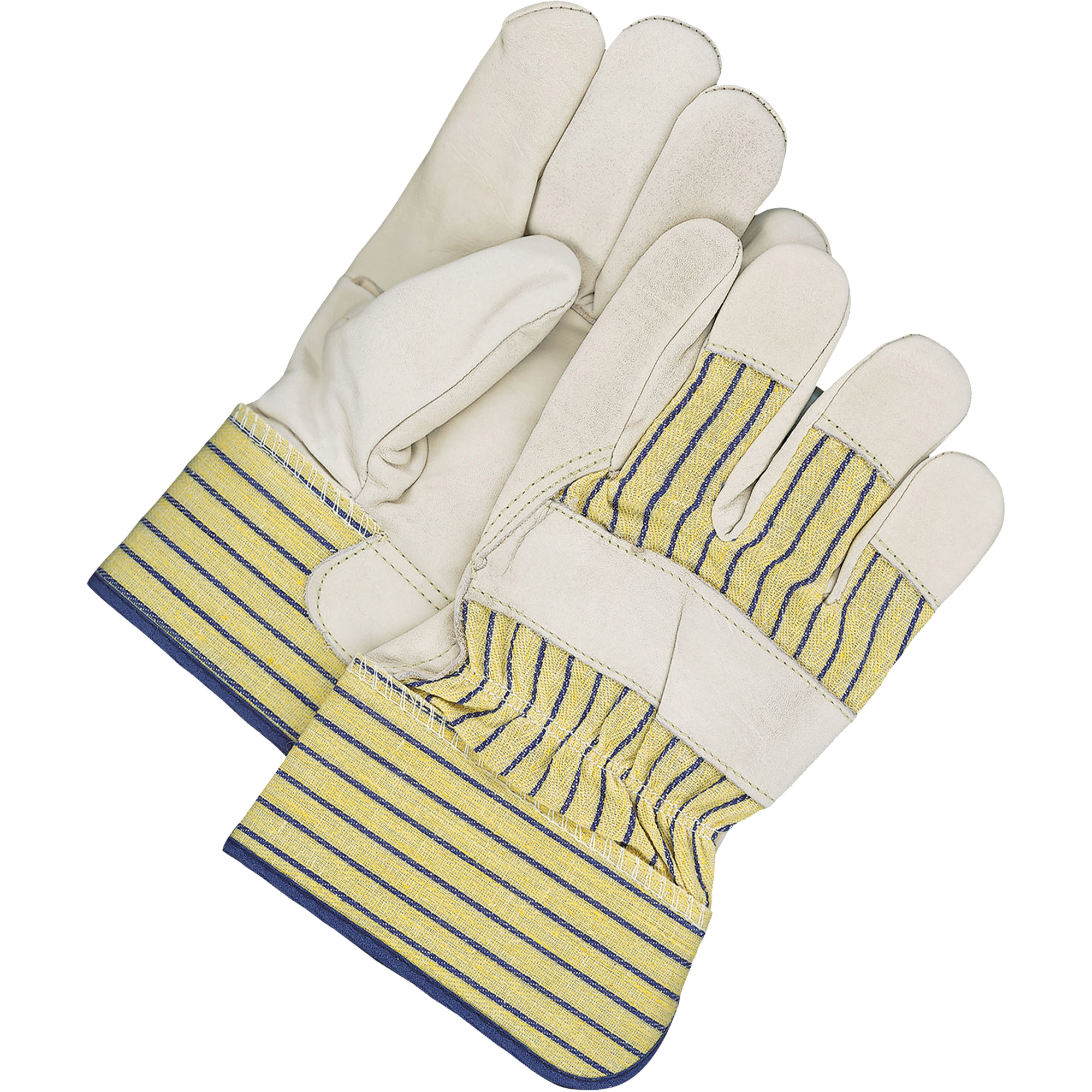 Gants d'ajusteur classiques, Taille unique, Paume en Cuir fleur de vache, Doublure en Molleton