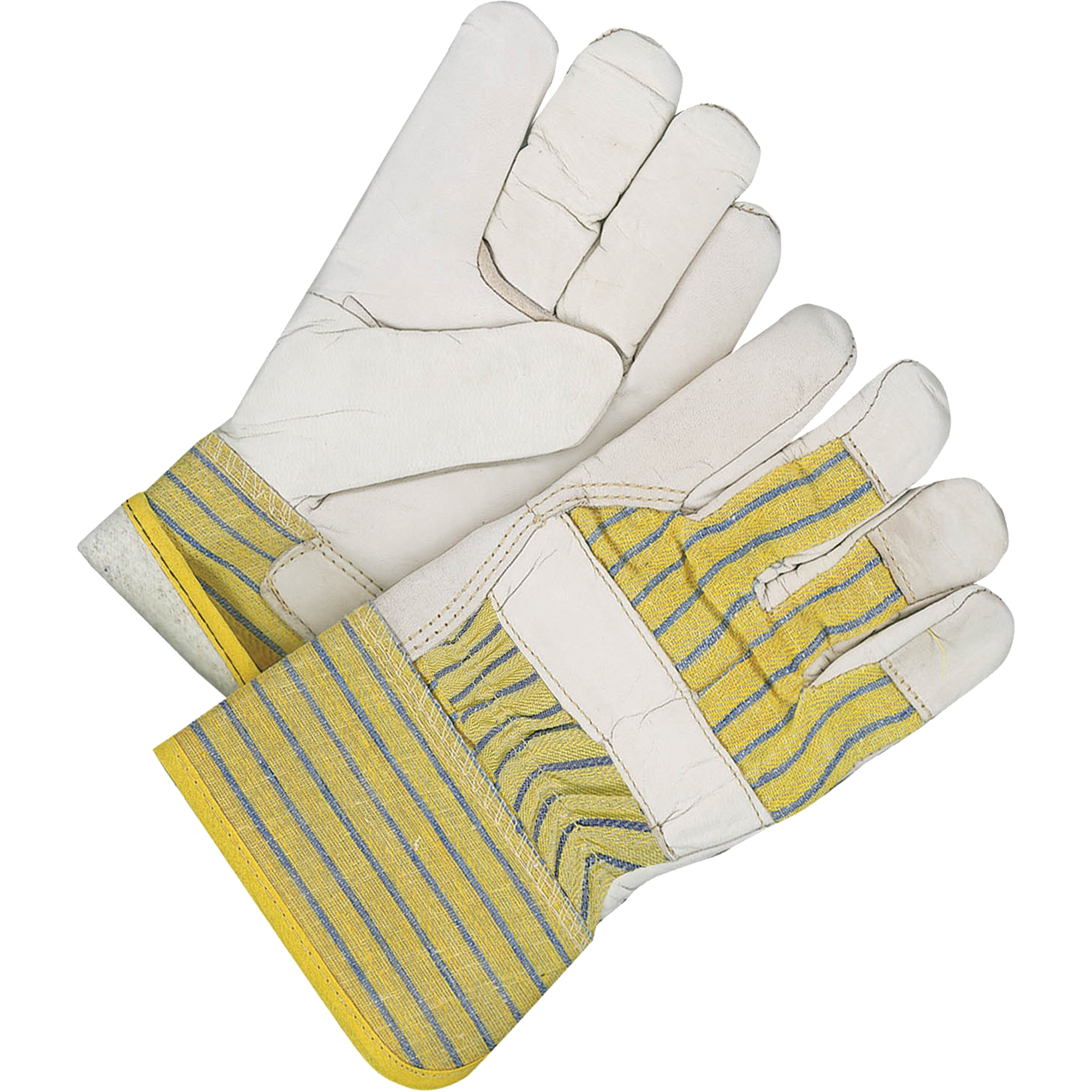 Gants d'ajusteur classiques, Taille unique, Paume en Cuir fleur de vache, Doublure en Molleton de coton