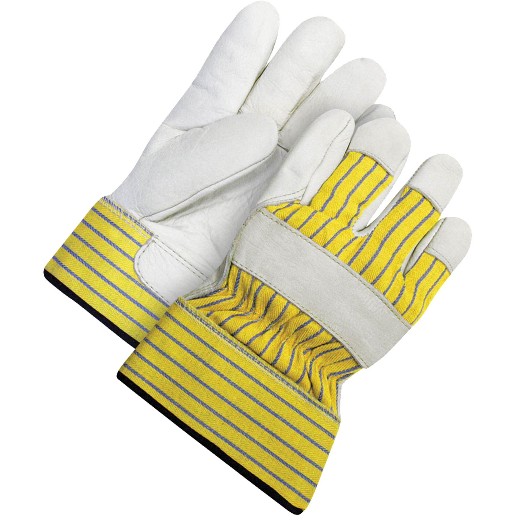 Gants d'ajusteur classiques, Taille unique, Paume en Cuir fleur de vache, Doublure en Peluche d'acrylique