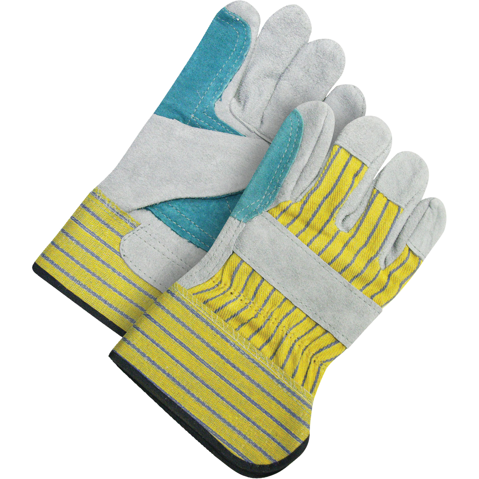 Gants d'ajusteur traditionnels, Taille unique, Paume en Cuir de vache refendu, Doublure en Molleton