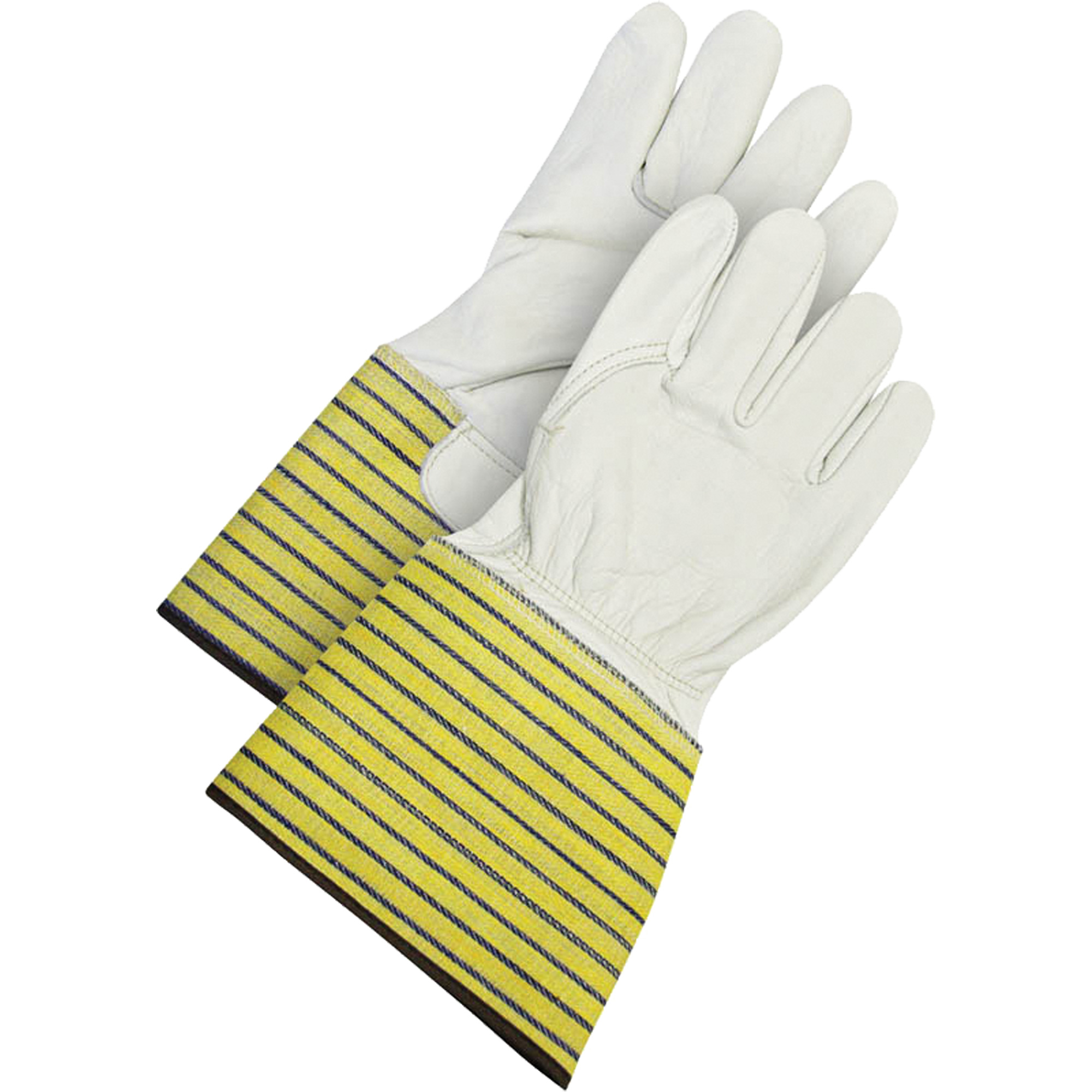 Gants d'ajusteur traditionnels, Taille unique, Paume en Cuir fleur de vache, Doublure en Molleton