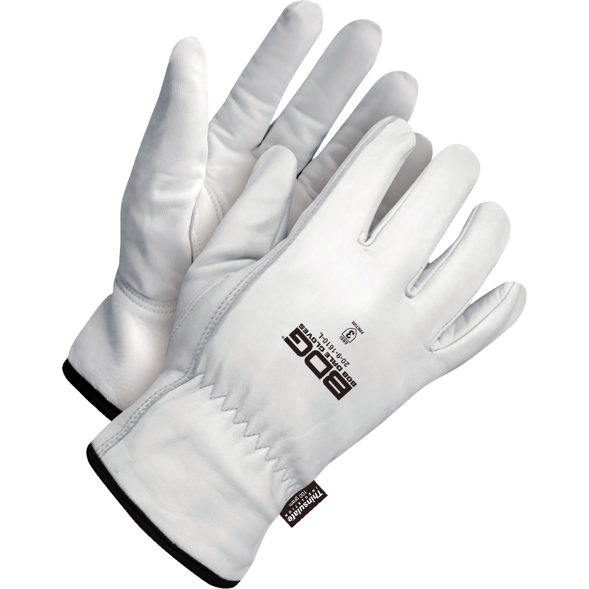 Gants de conducteur classiques résistant à la perforation, T-Grand, Paume en Cuir fleur de chèvre, ThinsulateMC