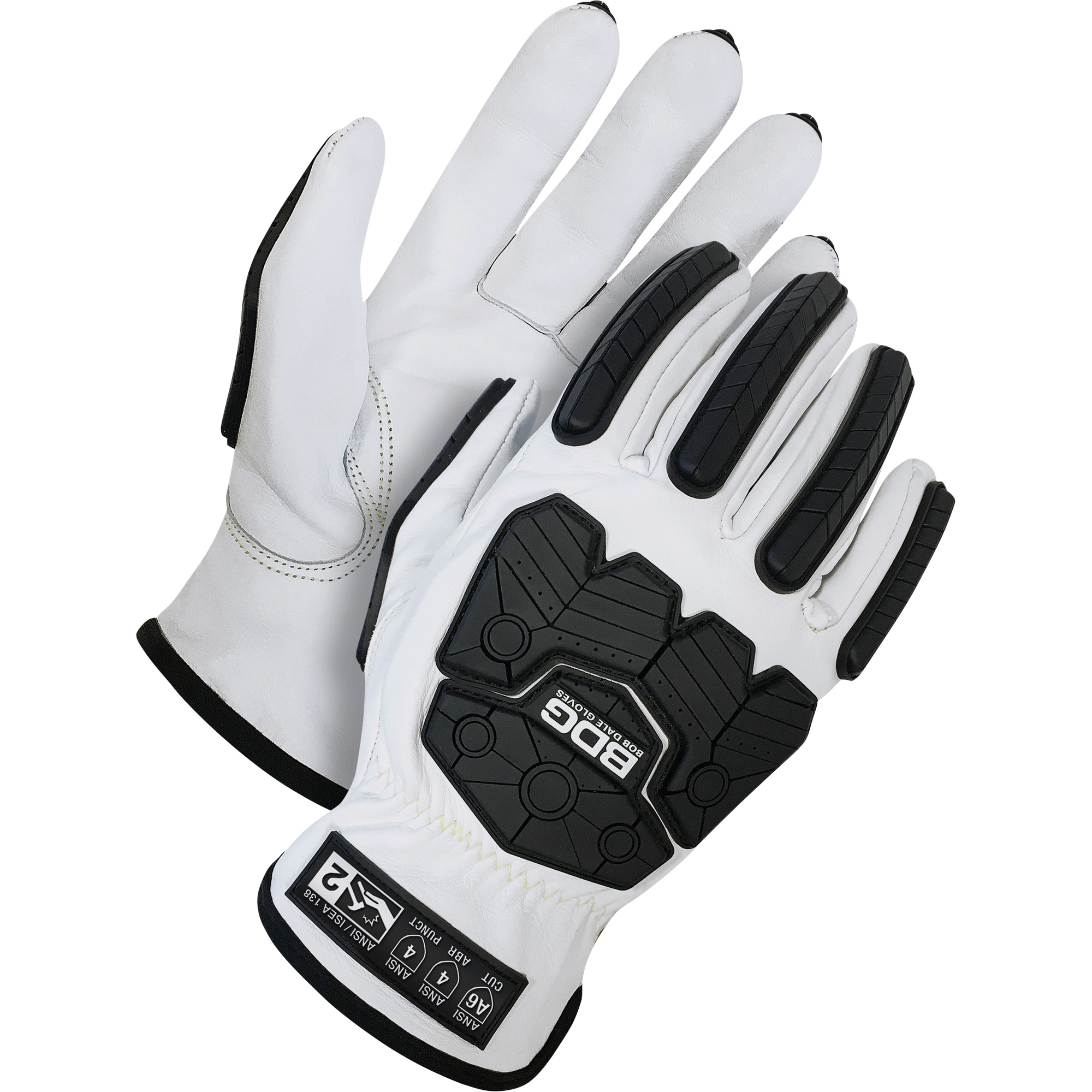 Gants de conducteur classiques résistant aux chocs et coupures, Taille Petit, Enveloppe en Chèvre, ASTM ANSI niveau A6
