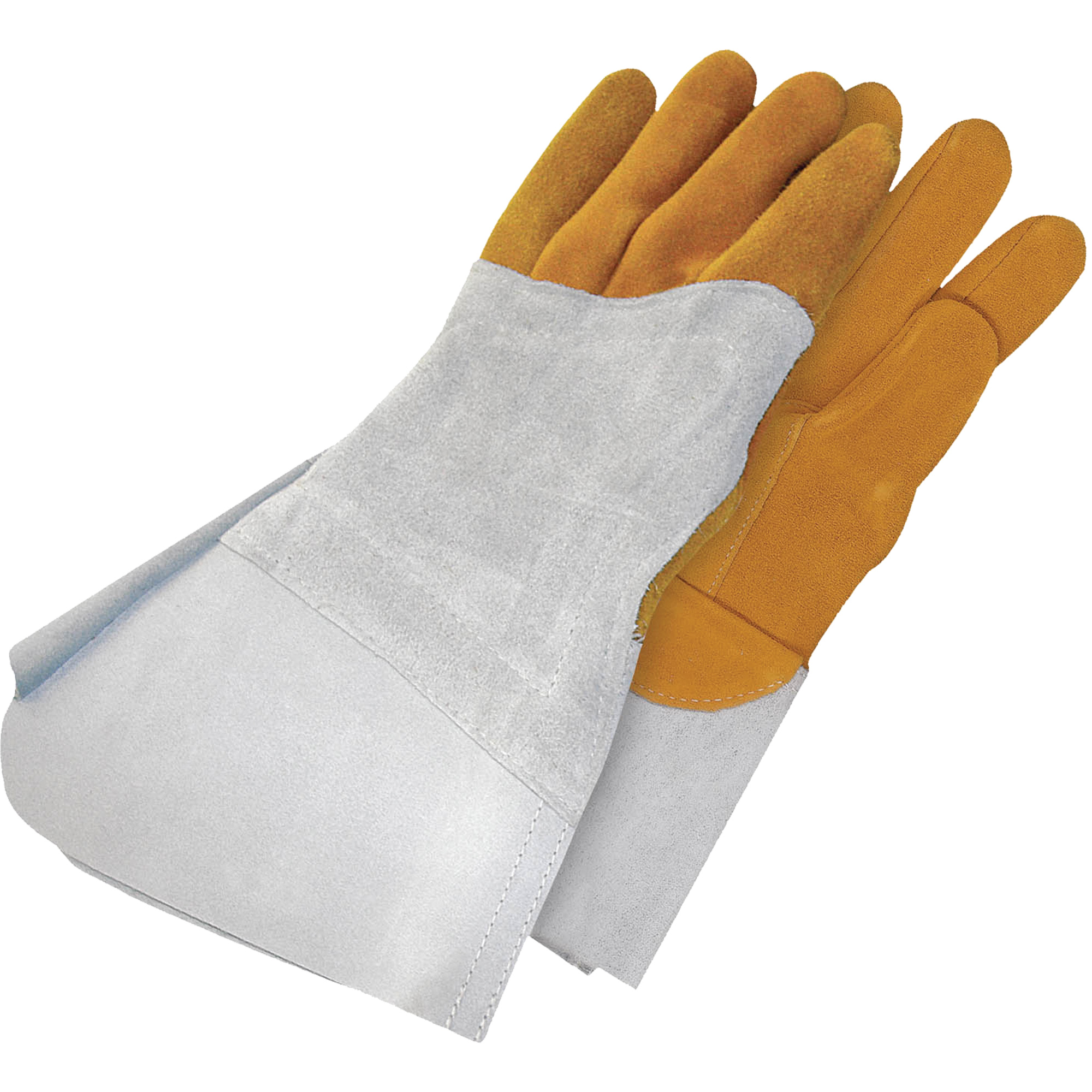 Gants de soudage à l'arc TIG en cuir de daim retourné Gander Brand, Cuir fleur de daim, Taille 11