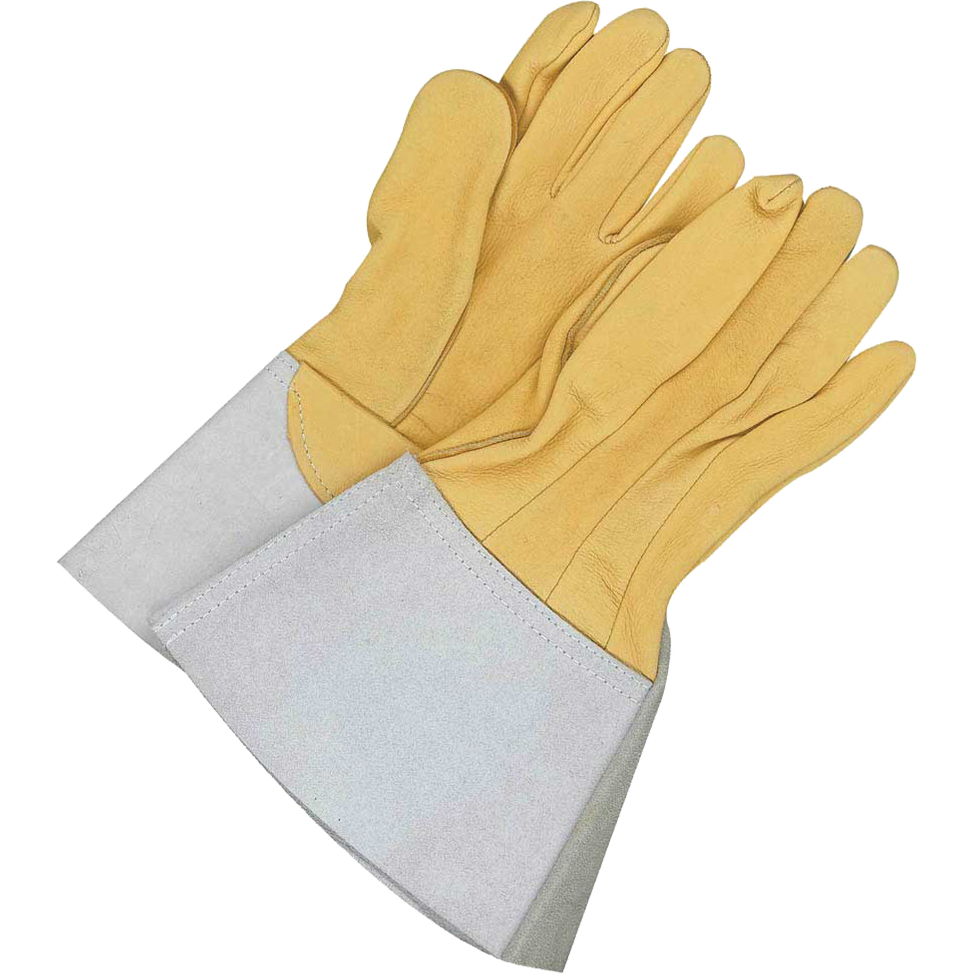 Gants de soudage à l'arc TIG en cuir de daim retourné Gander Brand, Cuir fleur de daim, Taille 8