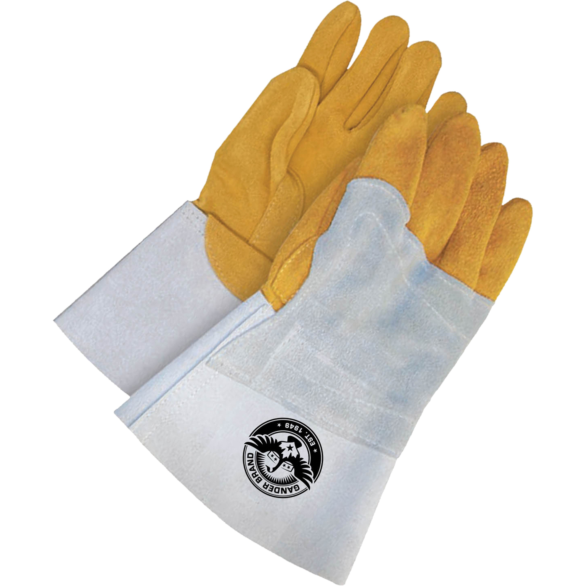 Gants de soudage à l'arc TIG Gander Brand, Cuir de daim refendu, Taille 11
