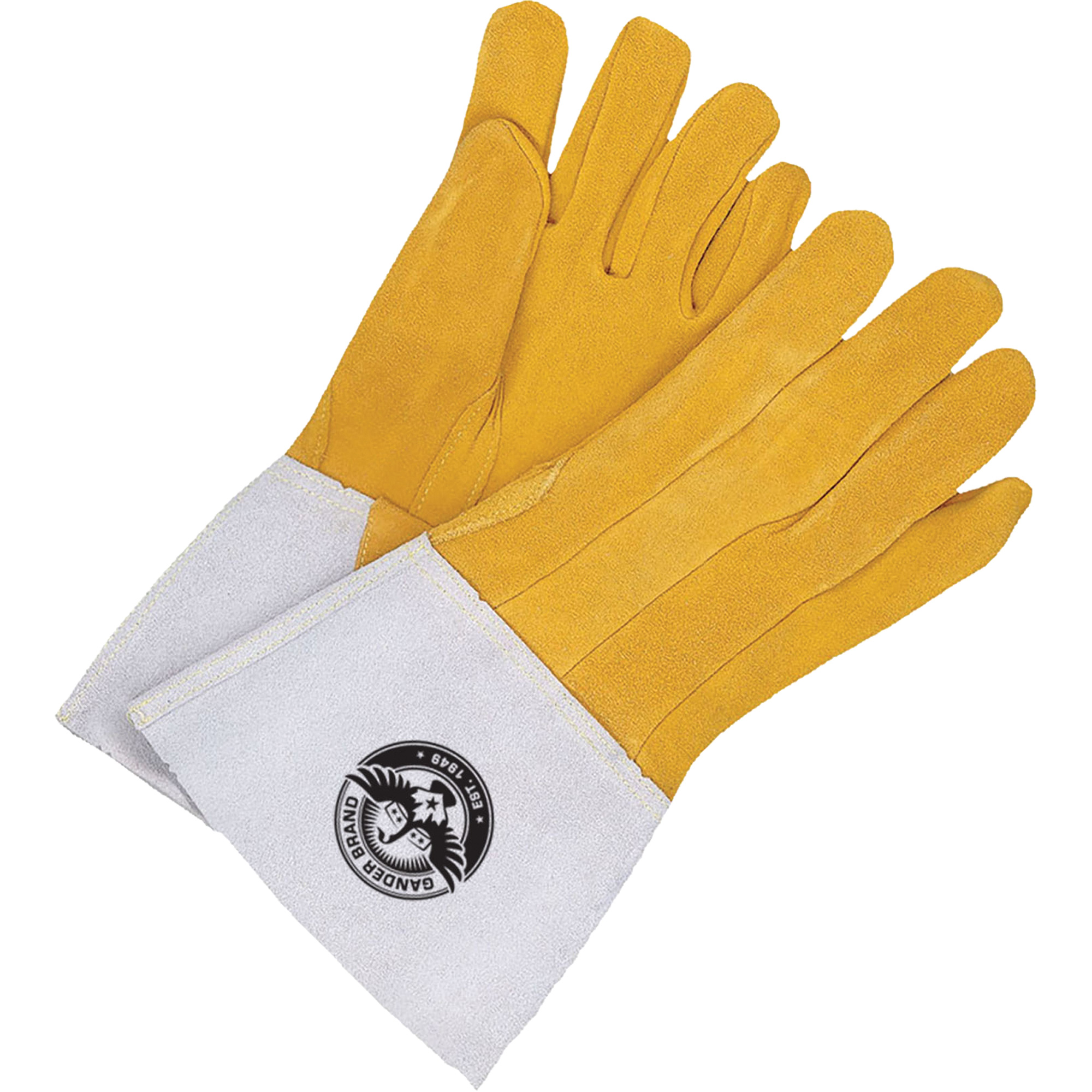 Gants de soudage à l'arc TIG Gander Brand, Cuir de daim refendu, Taille 9