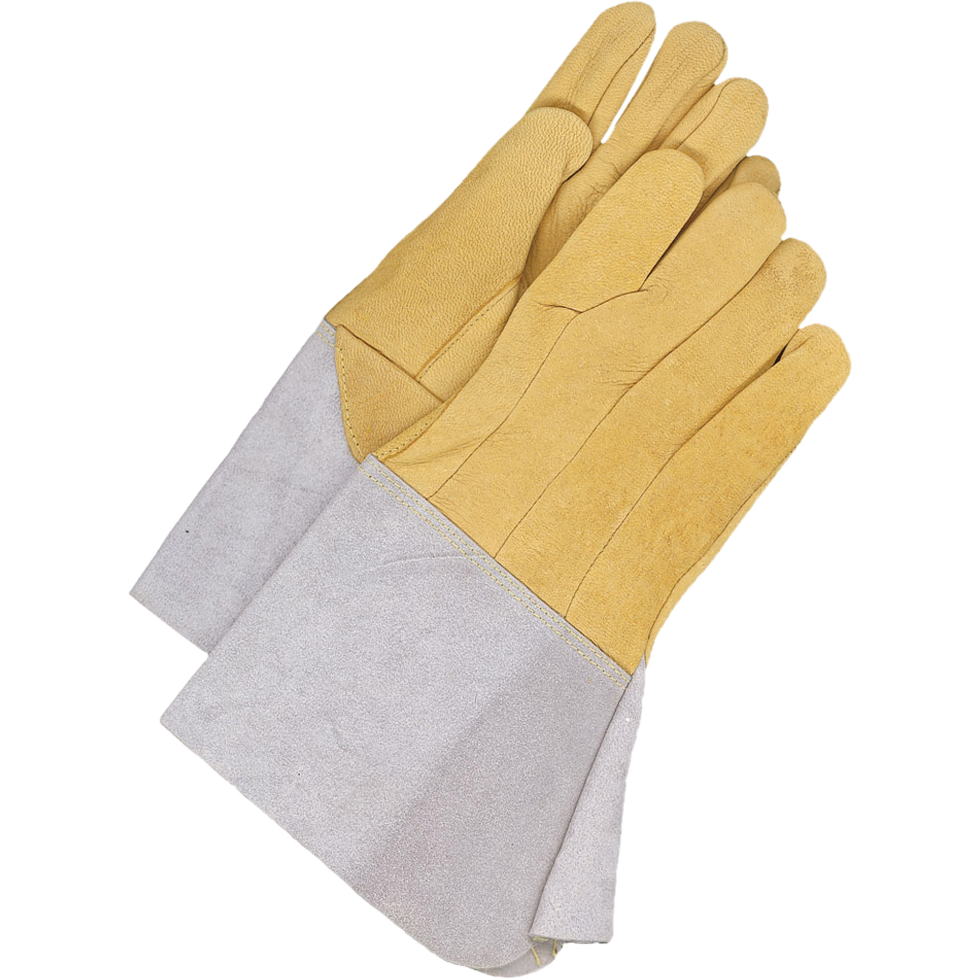 Gants de soudage à l'arc TIG Gander Brand, Cuir d'élan refendu, Taille Grand