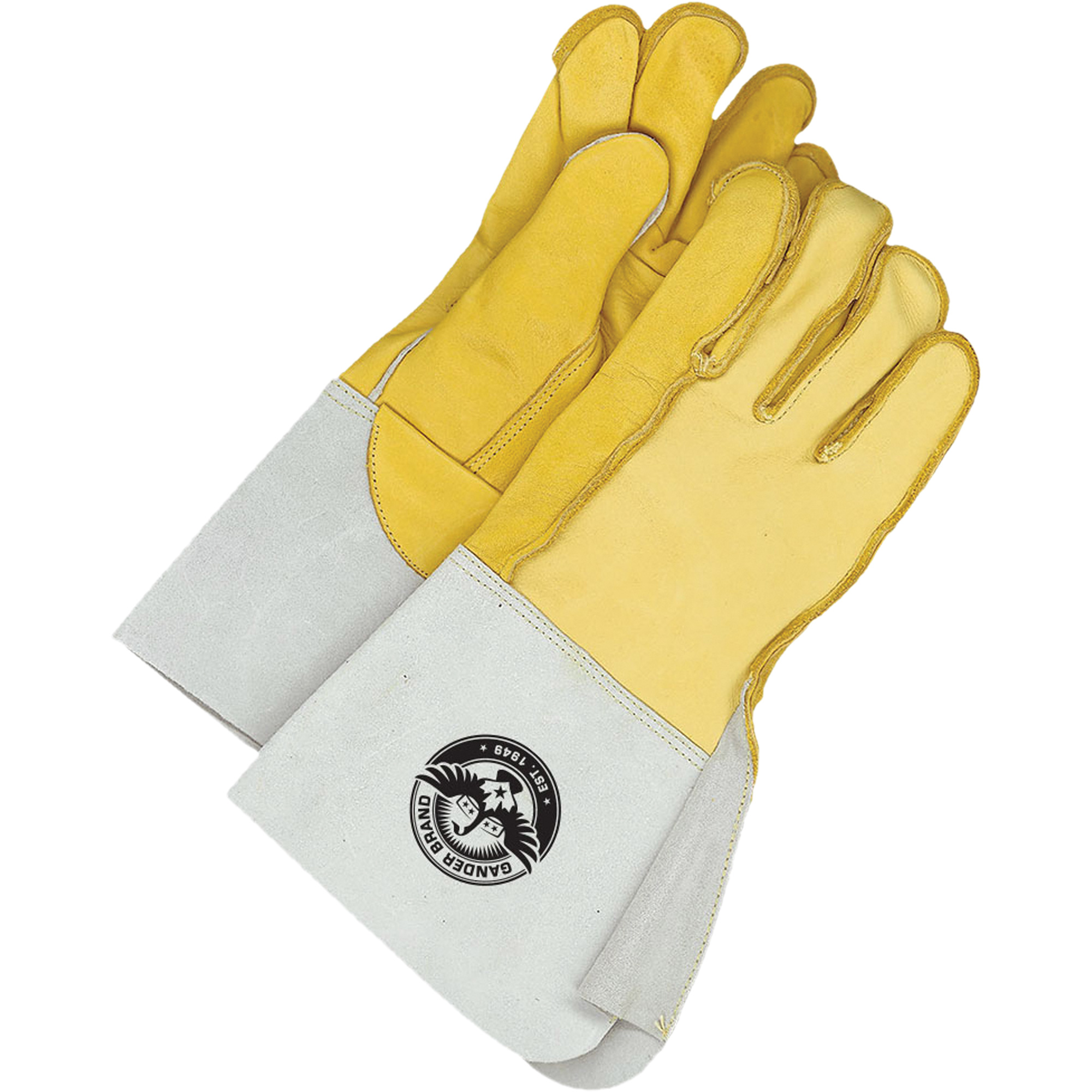 Gants de soudage, Cuir fleur de vache/Cuir fleur de daim, Taille 2T-Grand