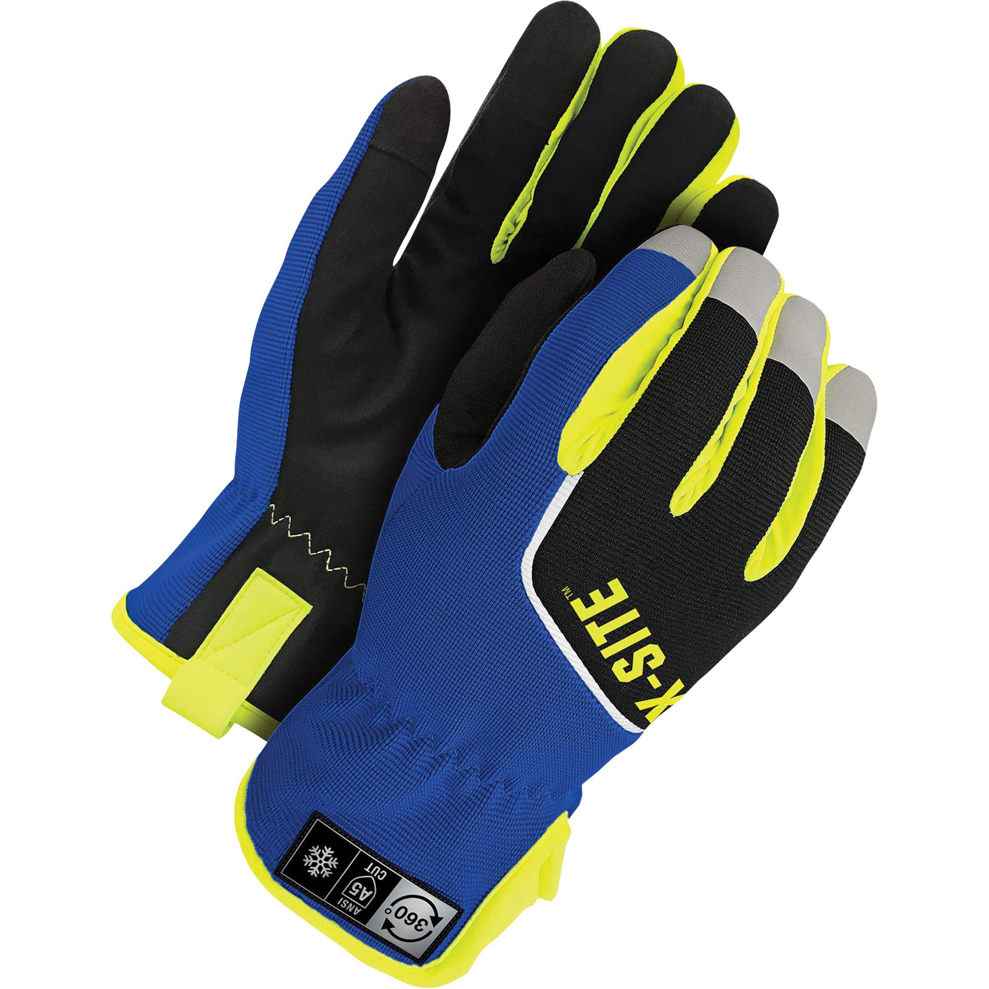 Gants doublés haute performance X-SiteMC, Taille 2T-Grand, Enveloppe en ThinsulateMC/Microfibre/Spandex, ASTM ANSI niveau A5