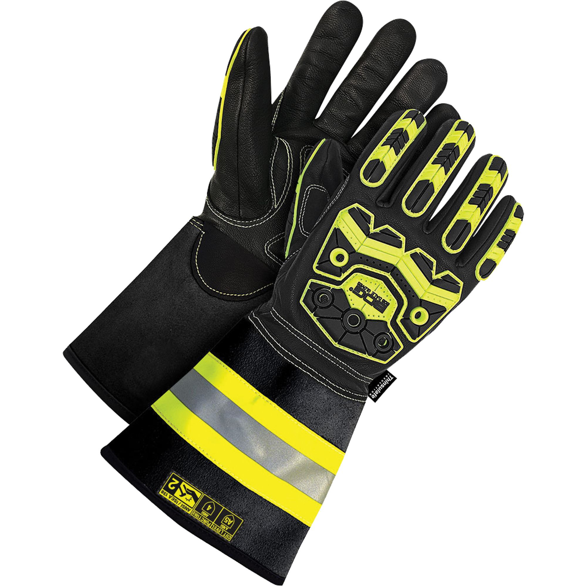 Gants doublés pour l'hiver résistants aux huiles DenyMC, Taille Moyen, Enveloppe en Chèvre, ANSI/ISEA 105 niveau 4/ASTM ANSI niveau A5