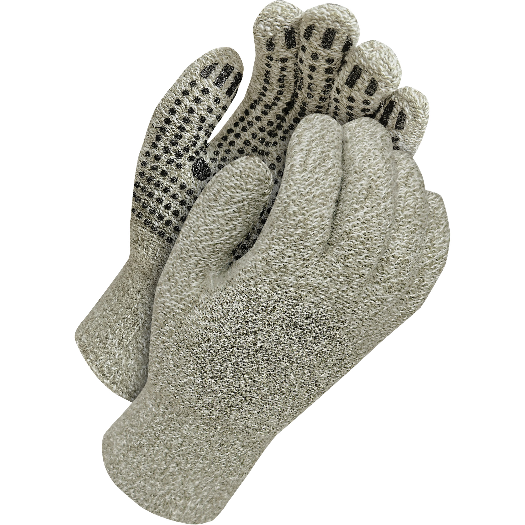 Gants en laine/acrylique DenyMD avec pois en PVC, Taille Grand