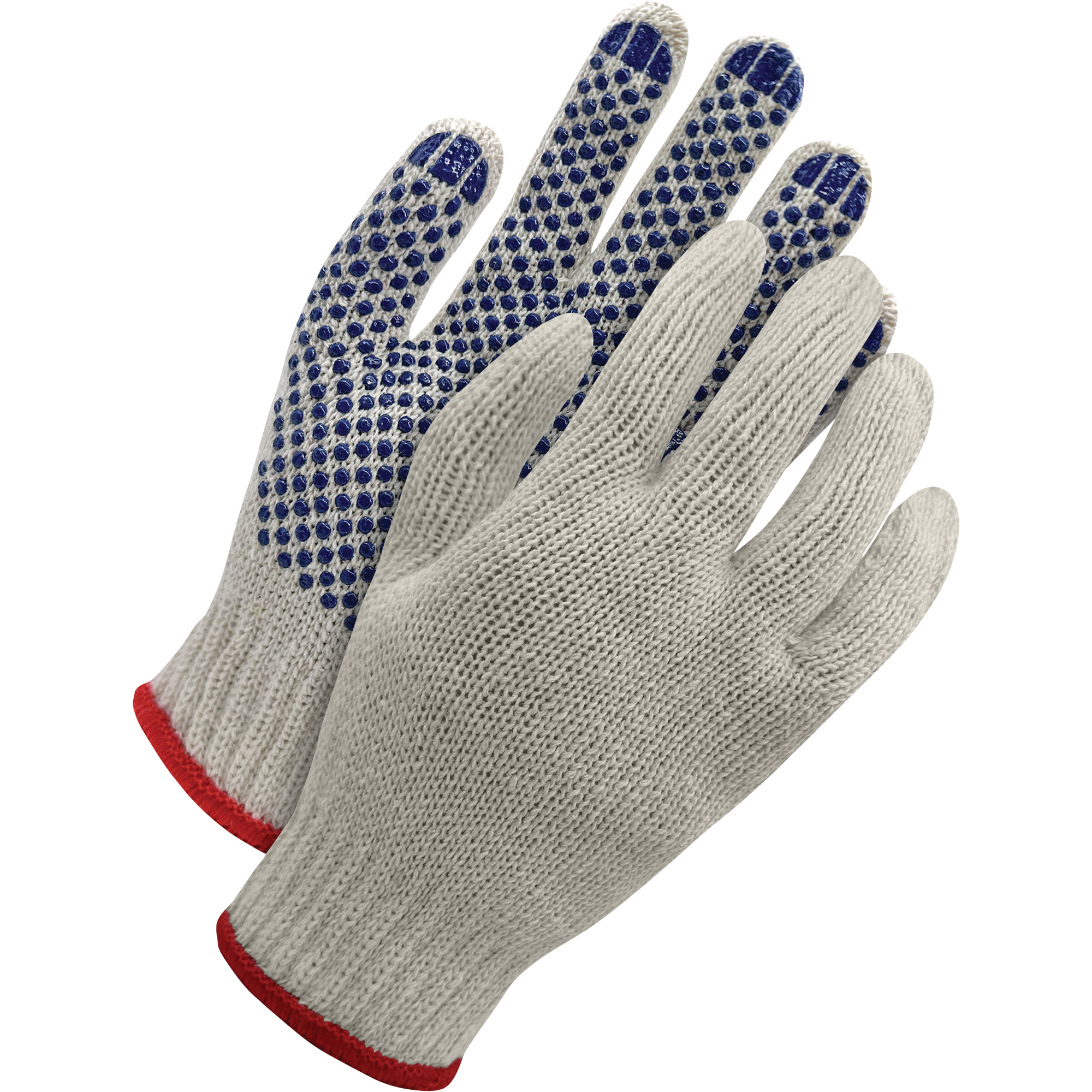 Gants en poly-coton DenyMD avec pois en PVC, Taille Grand