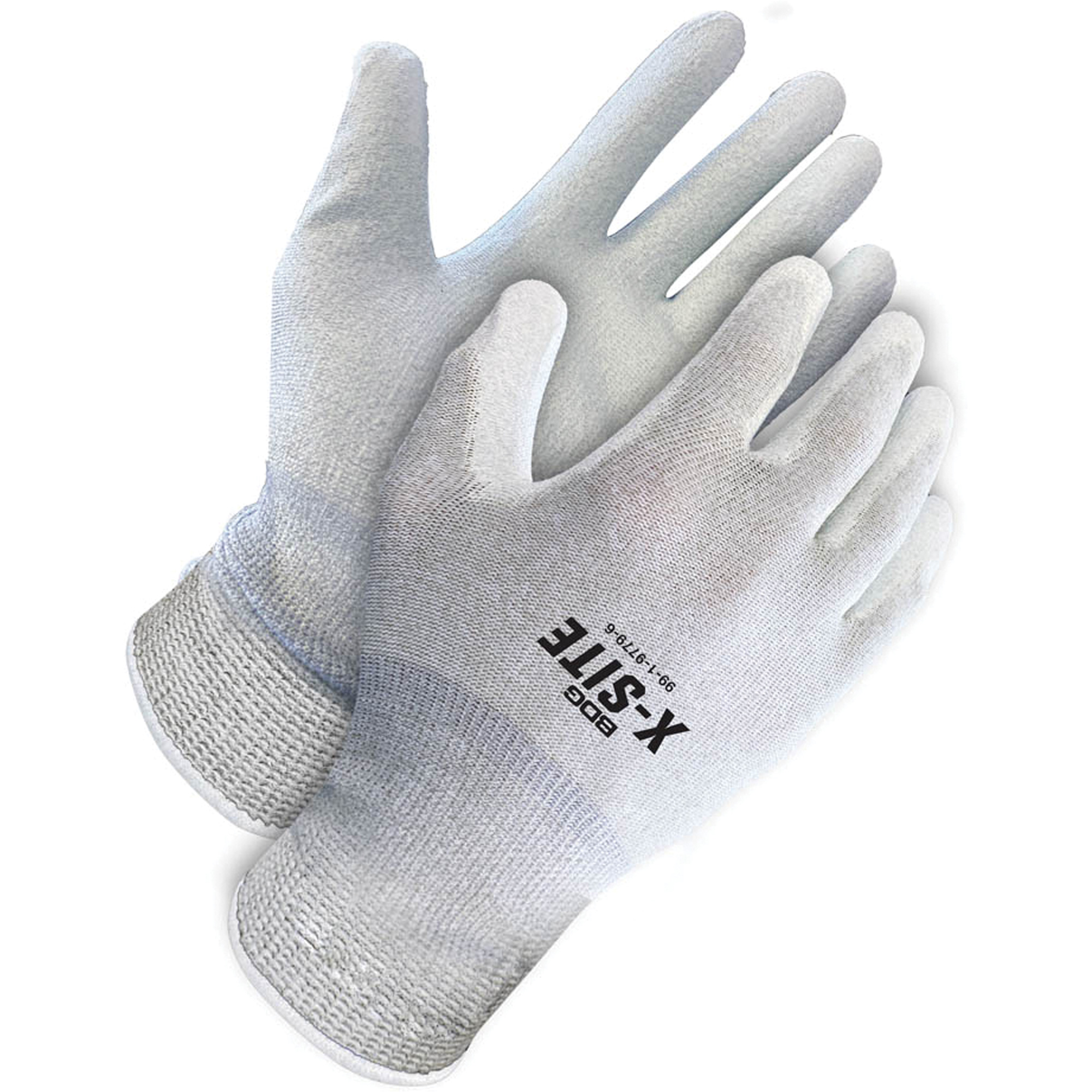 Gants enduits antistatiques X-SiteMC, 10, Rêvetement Polyuréthane, Calibre 15, Enveloppe en Nylon/Cuivre
