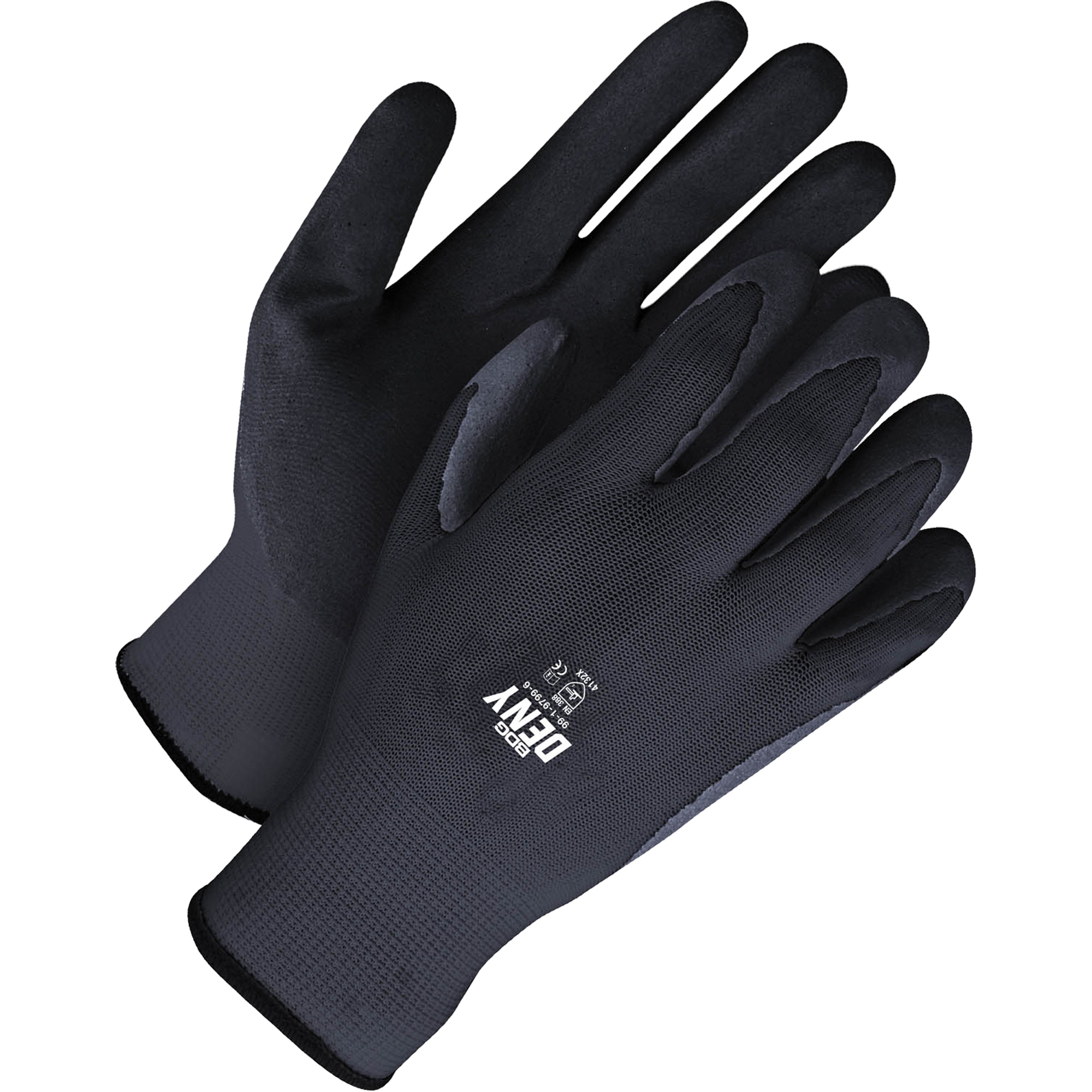 Gants enduits DenyMC, 8/Moyen, Rêvetement Mousse de nitrile, Enveloppe en Nylon